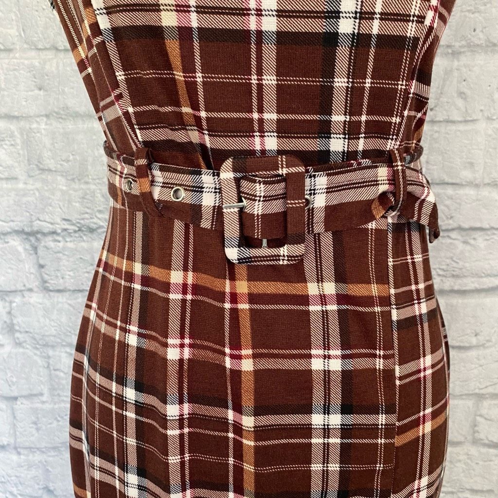 Other Jolie & Joy by FCT with Love women L brown plaid bodycon spa Size L / US 10 / IT 46 - 2 Thumbnail