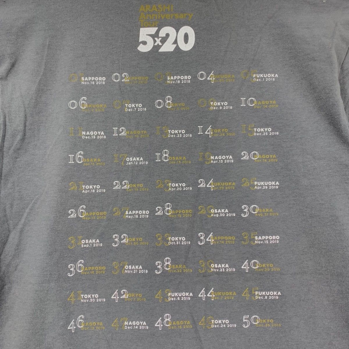 Japanese Brand ARASHI ANNIVERSARY TOUR 5x20 Japanese Band Rock Short Shirt Size US S / EU 44-46 / 1 - 5 Thumbnail
