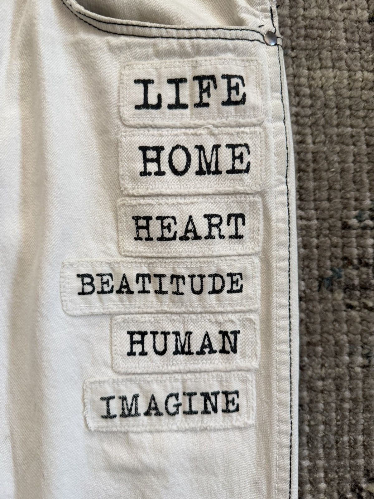 Number (N)ine Ss03 Number (N)ine patchwork poem jeans Size US 30 / EU 46 - 7 Thumbnail