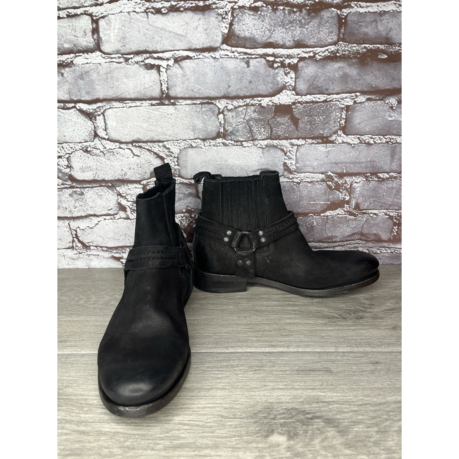 Allsaints AllSaints Italy Black Leather Harness Ankle Chelsea Boots Wo Size US 6.5 / IT 36.5 - 8 Thumbnail