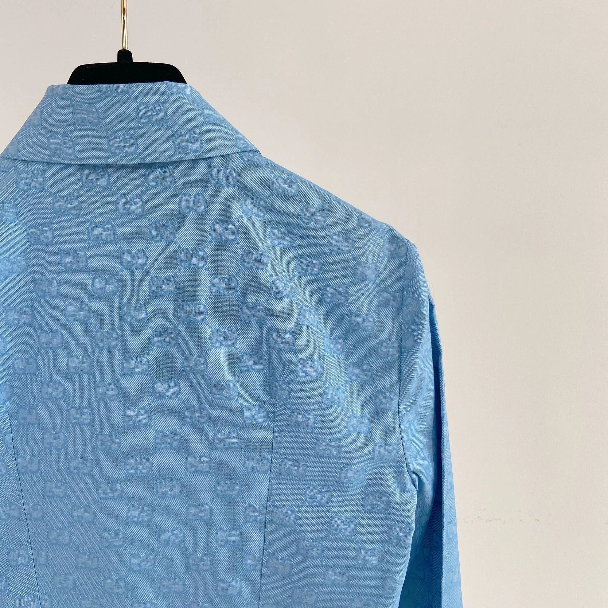 Gucci Gucci GG Monogram Blue Short Shirt Size 36 Size XS / US 0-2 / IT 36-38 - 5 Thumbnail