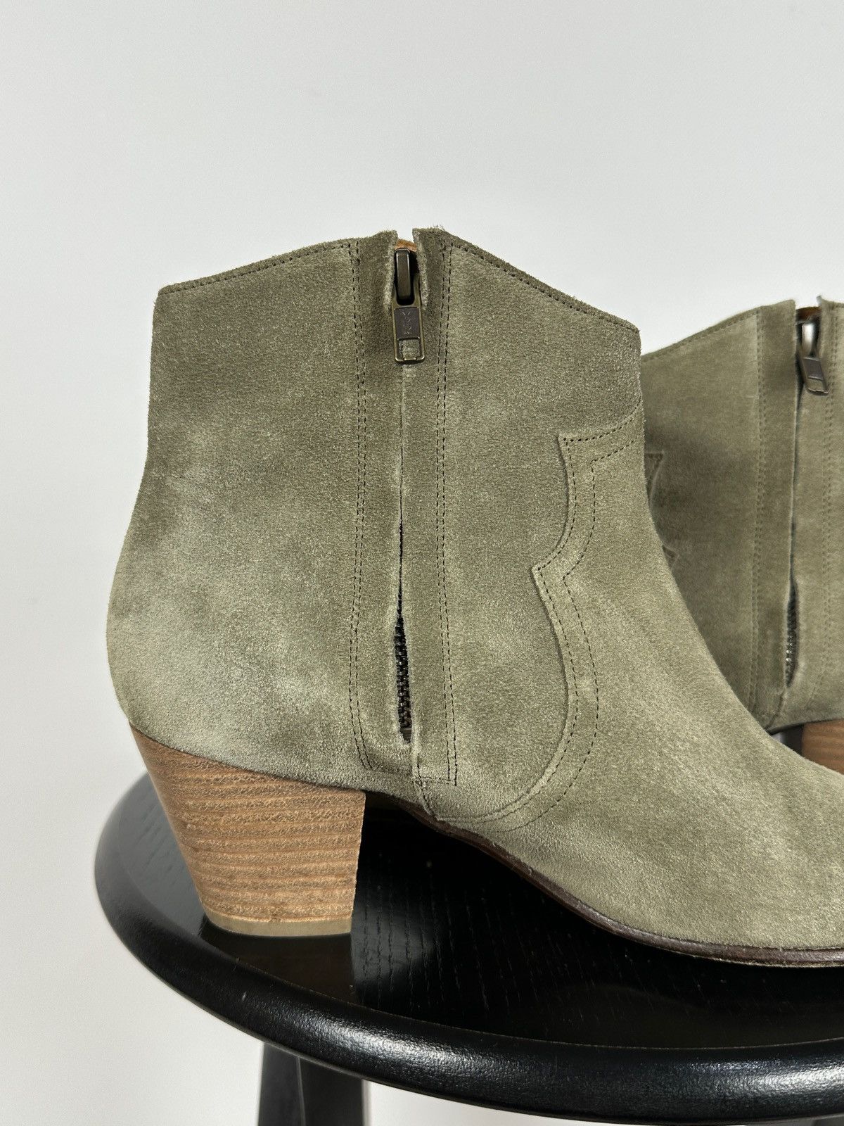 Isabel Marant × Isabel Marant Etoile Isabel Marant Étoile Dicker Suede Ankle Boots Western Style Size US 9 / IT 39 - 16 Thumbnail