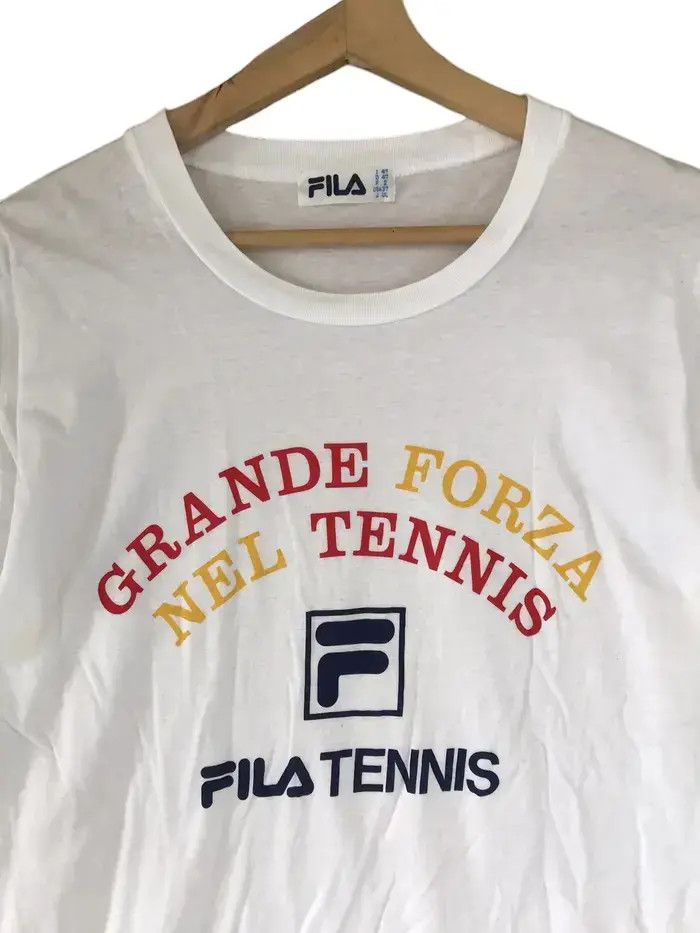Fila Vintage 80's Fila Tennis Tshirts Size US L / EU 52-54 / 3 - 3 Thumbnail
