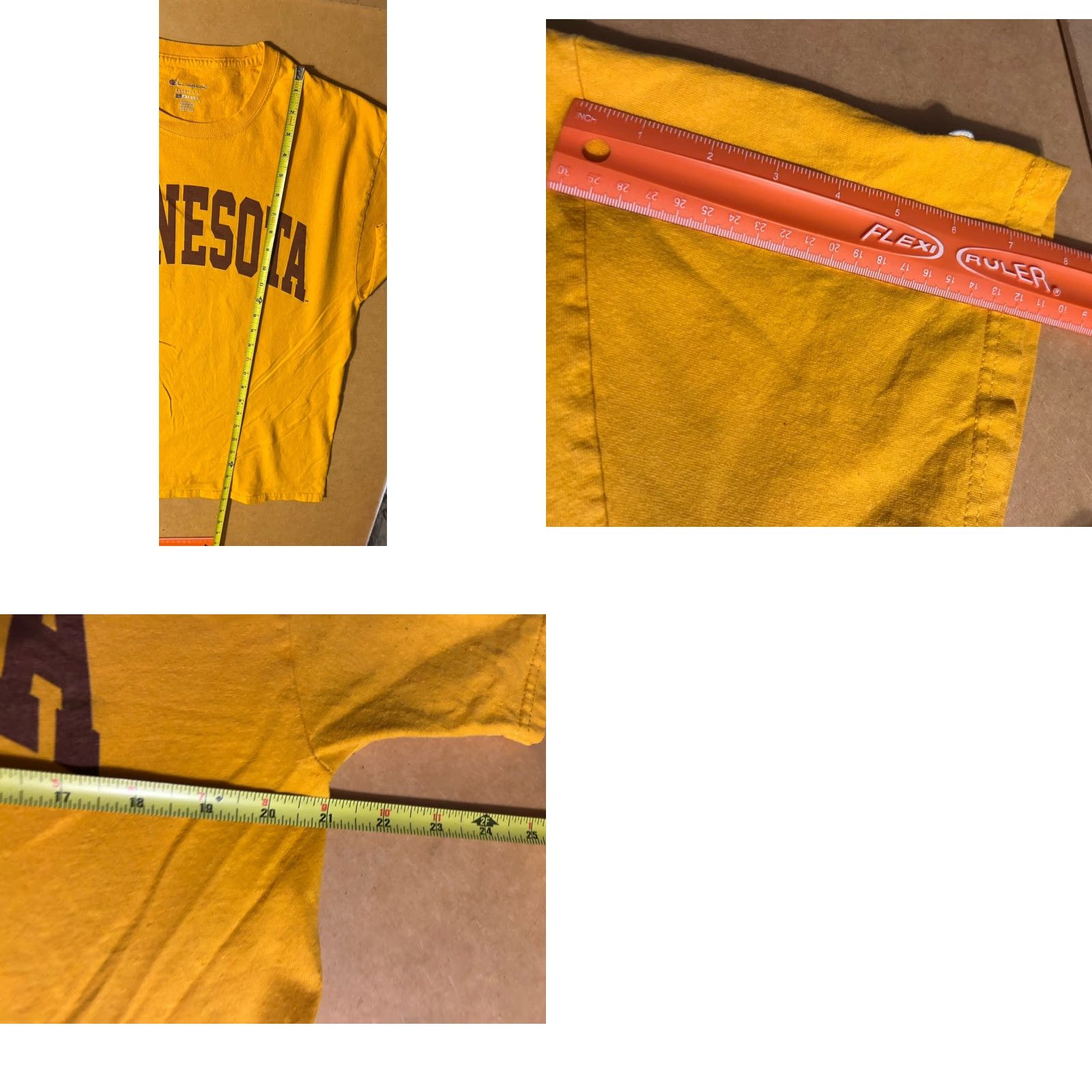 Champion Champion University Of Minnesota Gophers Tee Shirt Men L Yellow Short Sleeve Crew Neck Shirt Size US L / EU 52-54 / 3 - 9 Thumbnail
