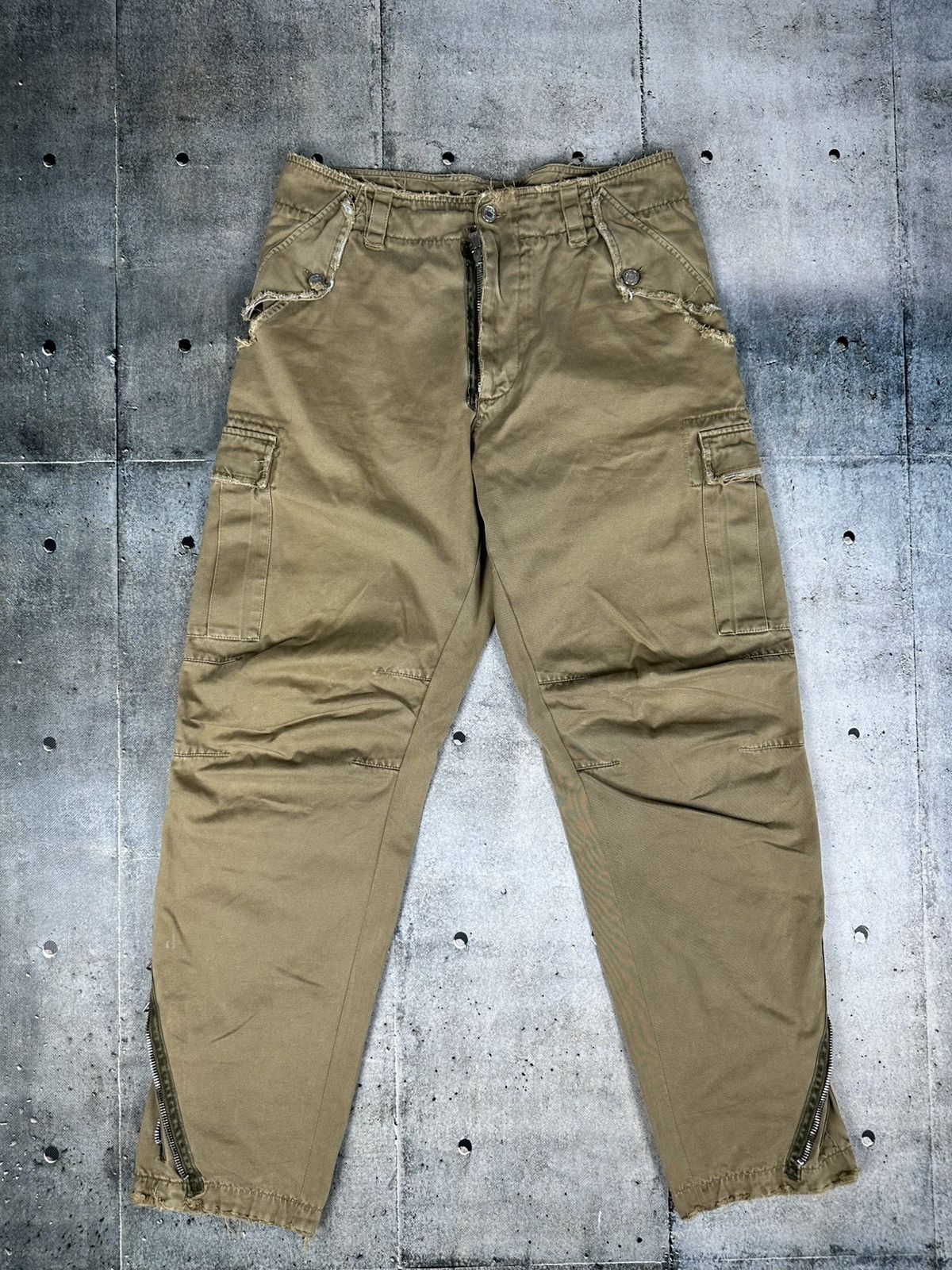 Dolce & Gabbana Dolce Gabanna Archival Cargo Pants Combat Zippers Size US 35 - 1 Thumbnail