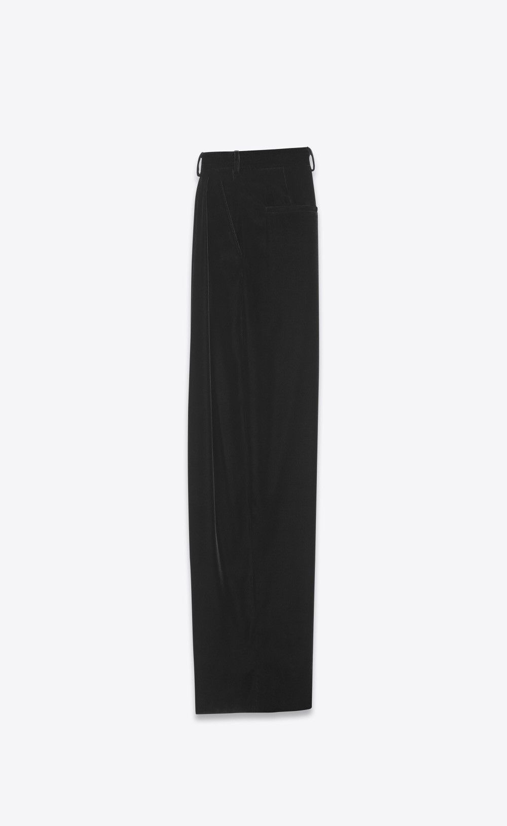 Saint Laurent Paris Black silk velvet wide leg pleated pants Size US 29 - 3 Thumbnail