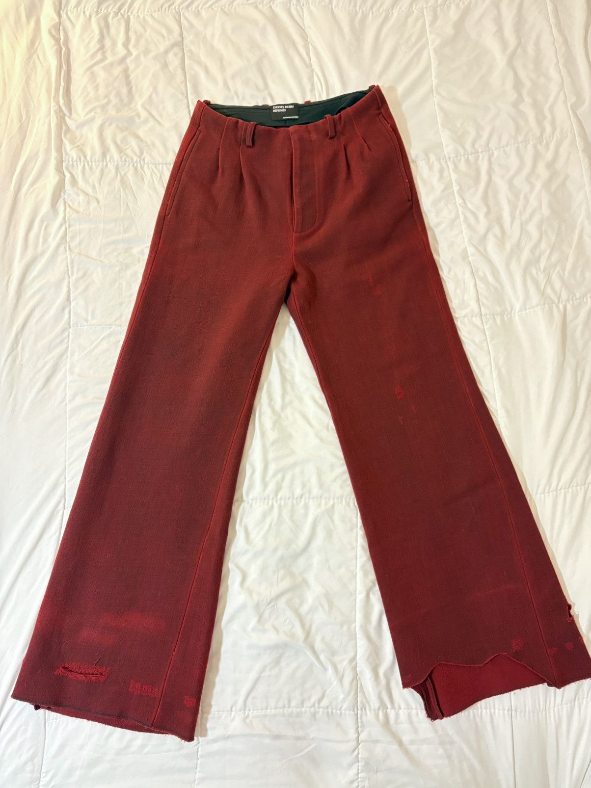 Pre-owned Enfants Riches Deprimes Aw23 Runway Oil Stained Flare
