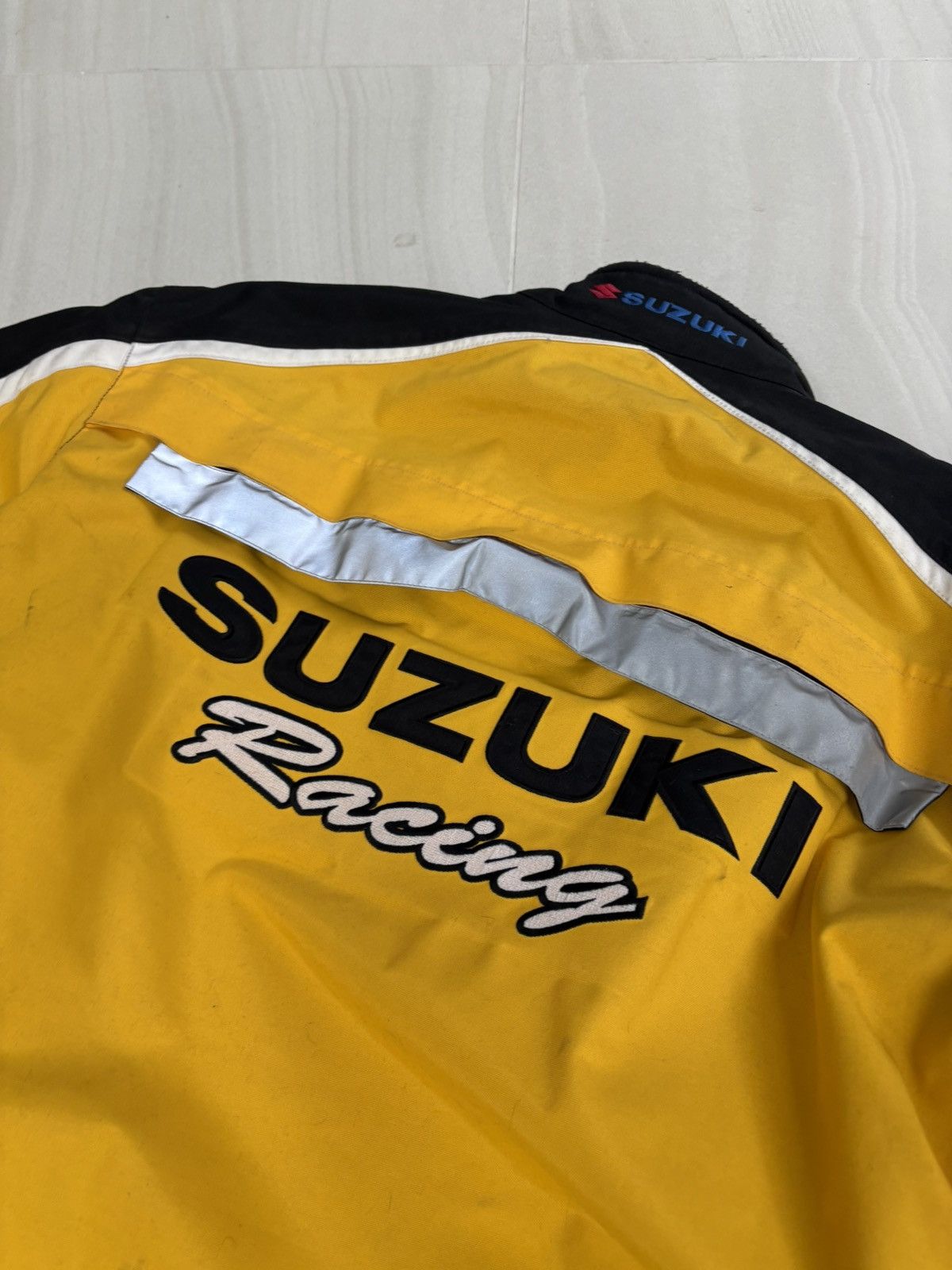 Vintage YELLOW AND BLACK SUZUKI YOSHIMURA MOTORCYCLE JACKET Size US XL / EU 56 / 4 - 4 Thumbnail