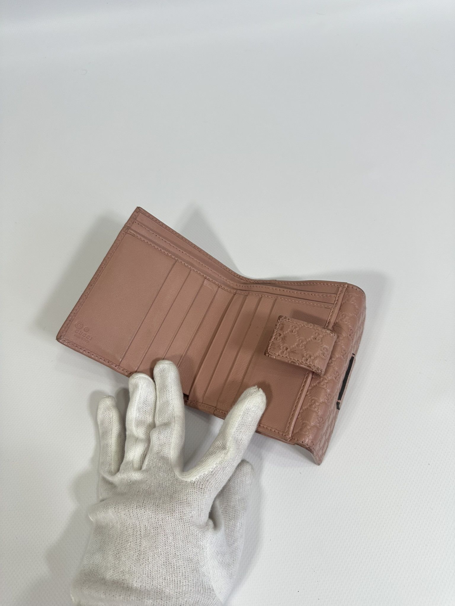 Gucci Gucci Wallet Pink Guccissima Leather Monogram Size ONE SIZE - 13 Thumbnail