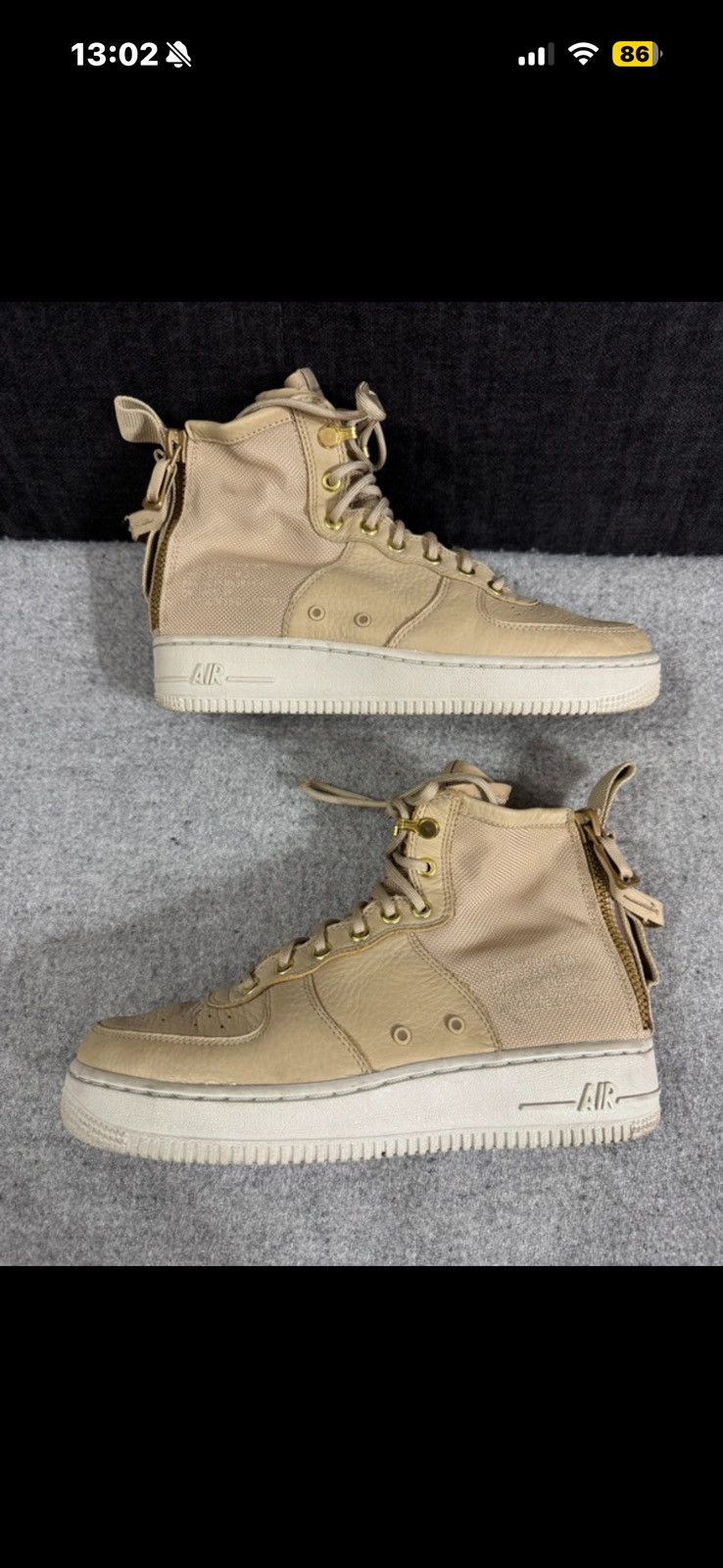 Nike Nike SF AF1 Mid Air Force 1 Mushroom Light Bone 2017 size 40 Size US 10 / IT 40 - 2 Thumbnail