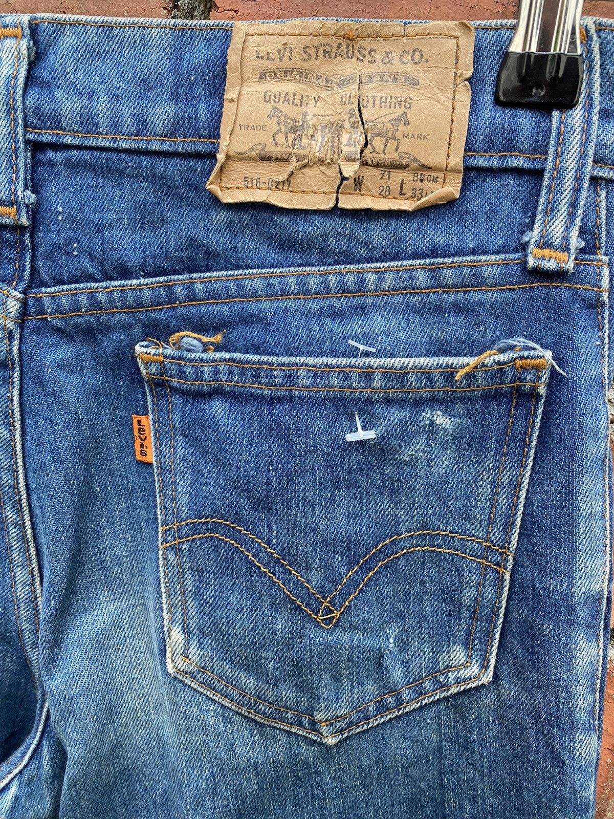 Levi's × Levi's Vintage Clothing × Vintage size 28x33 vintage levi's 516 flare bootcut orange tab Size 28" / US 6 / IT 42 - 6 Thumbnail