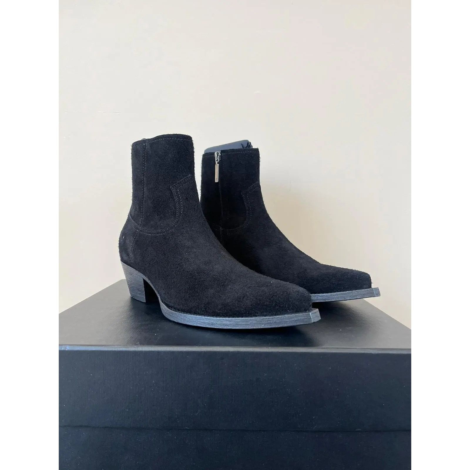 Saint Laurent Paris o1rshd1 Lukas 40 Boots in Crosta Wool in Black Size US 11 / EU 44 - 14 Thumbnail