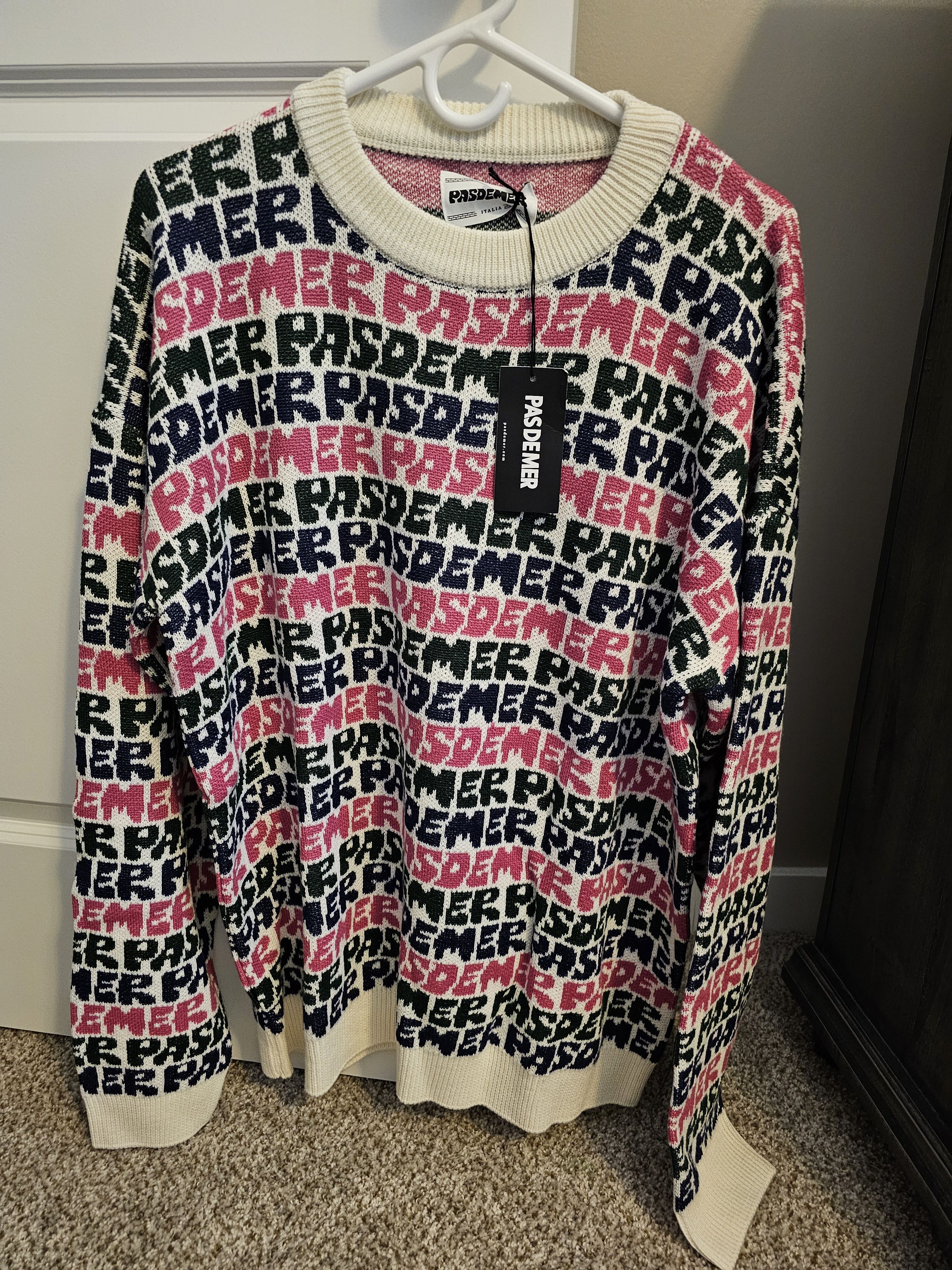 Other Pas De Mer Graffiti wool knit crewneck sweater Size US L / EU 52-54 / 3 - 1 Thumbnail