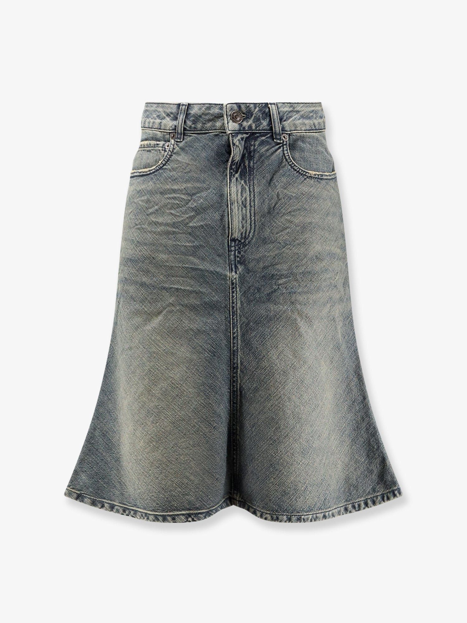 Balenciaga Denim Midi Skirt Size 28" / US 6 / IT 42 - 1 Thumbnail