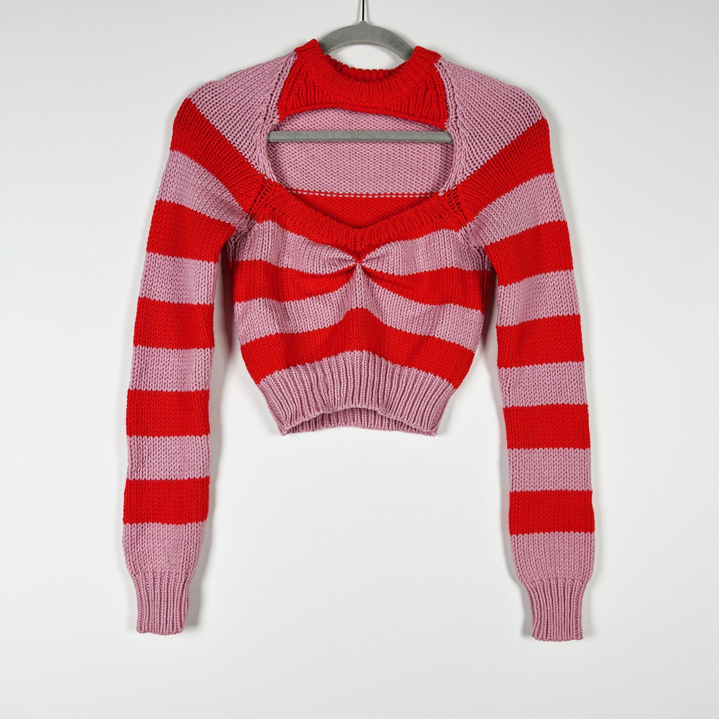 Marni Marni Made In Italy Cropped Cutout Striped Wool Size S / US 4 / IT 40 - 1 Thumbnail