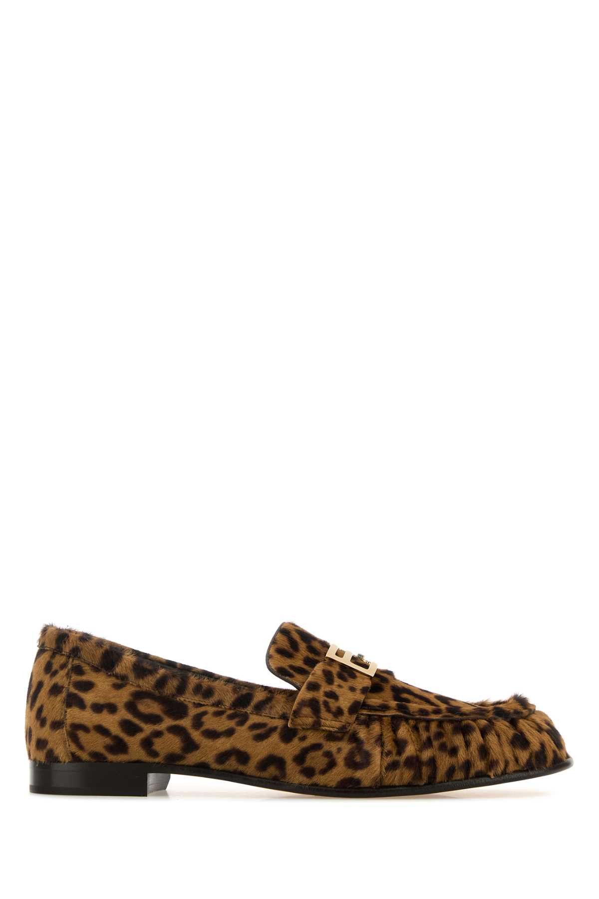 Printed Calf Hair Baguette Loafers