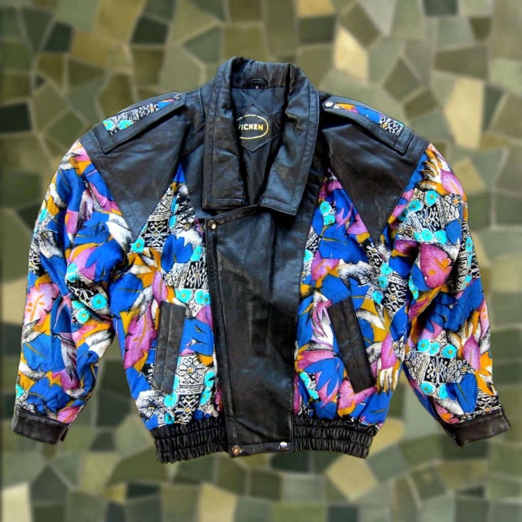 Vintage VINTAGE Vichen Black 100% Lambskin Leather Cloth Retro Moto Jacket Woman M-L Jacket Womens Leather Size M / US 6-8 / IT 42-44 - 1 Thumbnail
