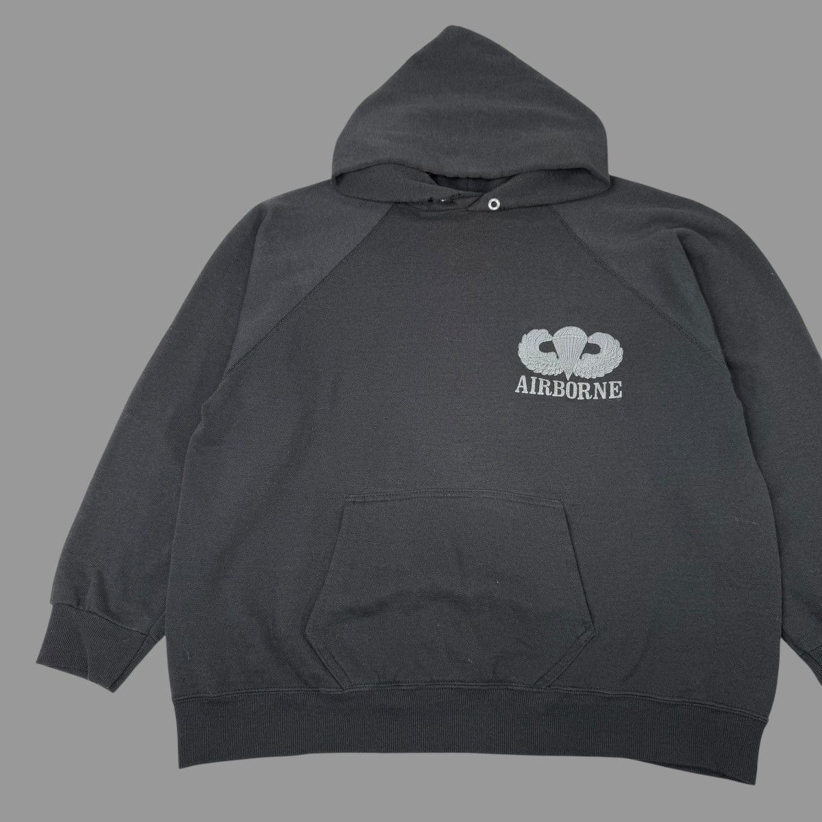 Vintage Vintage 1990s airborne hoodie Size US L / EU 52-54 / 3 - 2 Thumbnail