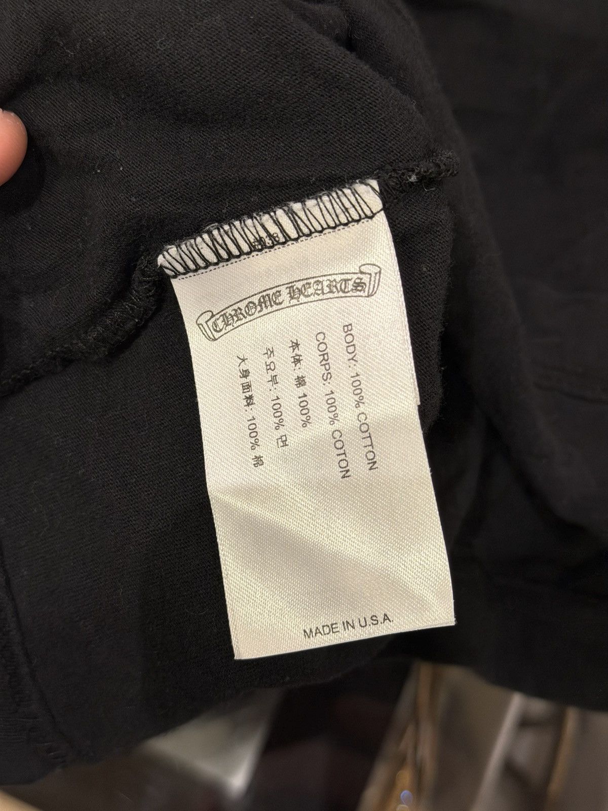Chrome Hearts Chrome Hearts Neck Logo Pocket LS - Black Size US XL / EU 56 / 4 - 4 Thumbnail