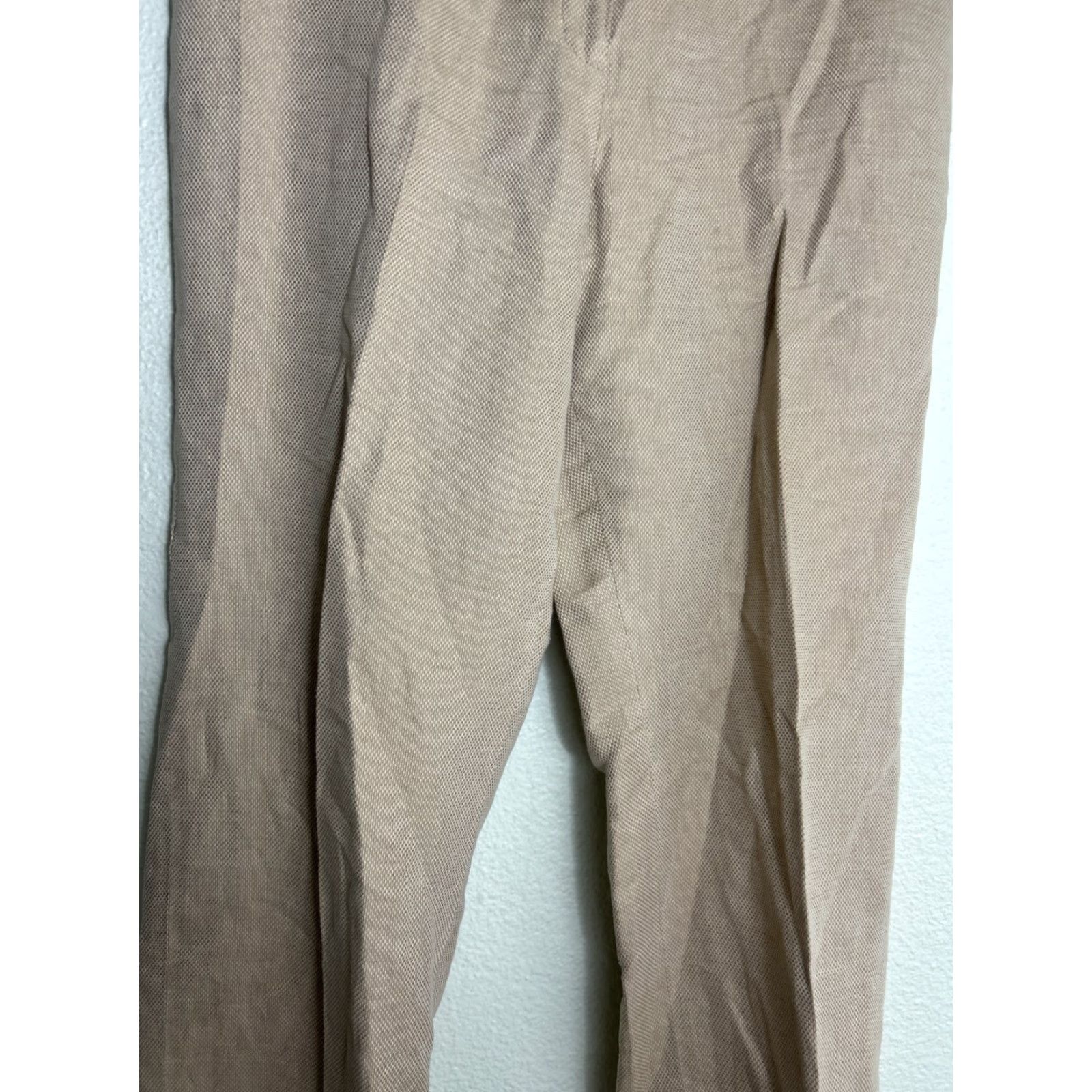 Evan Picone Evan Picone Womens Linen Blend Pants Beige Size 36x29 Dress Pants Size 25" / US 0 / IT 36 - 3 Thumbnail