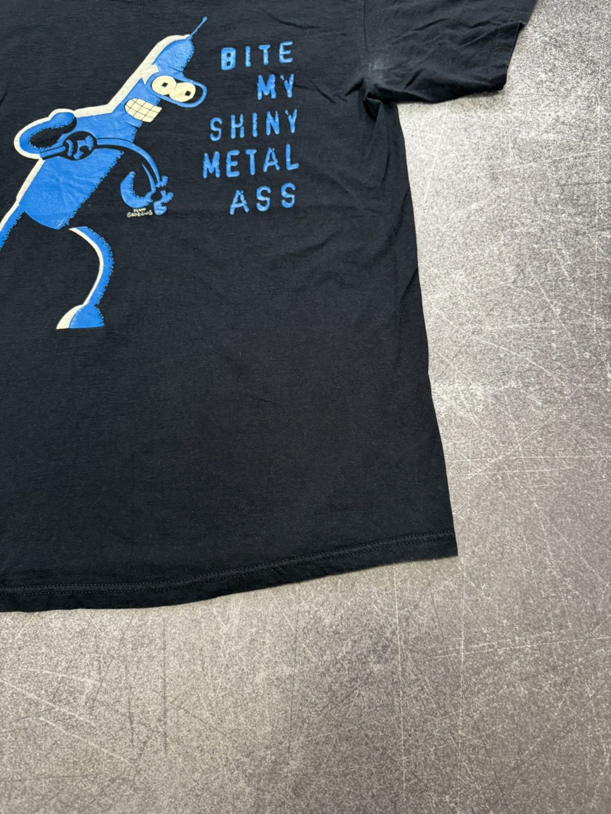 Cartoon Network Vintage 2008 Futurama "Bite My Shiny Metal Ass" Bender Tee Size US M / EU 48-50 / 2 - 6 Thumbnail