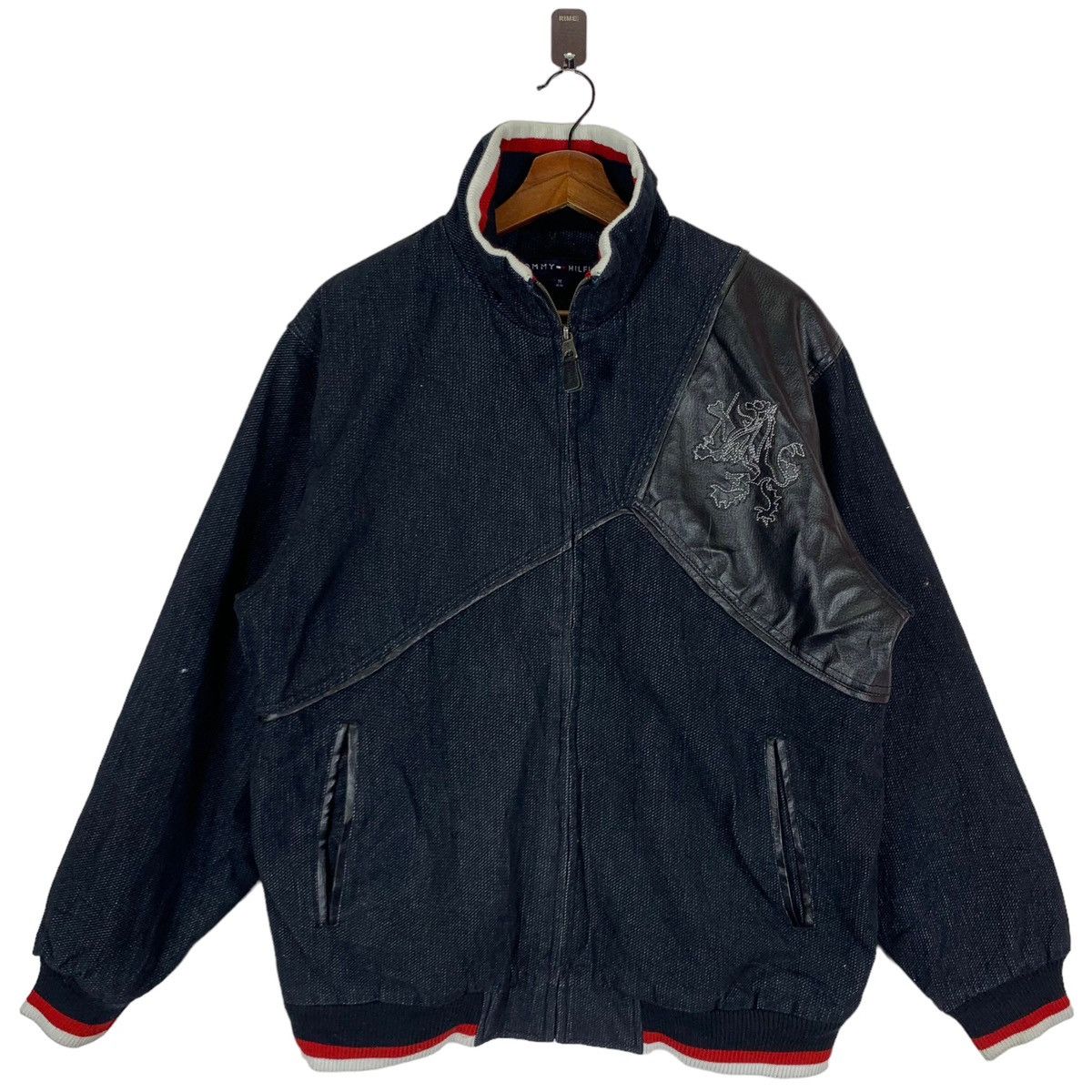 Tommy Hilfiger VINTAGE TOMMY HILFIGER DENIM PVC BOMBER JACKET Size US M / EU 48-50 / 2 - 1 Thumbnail