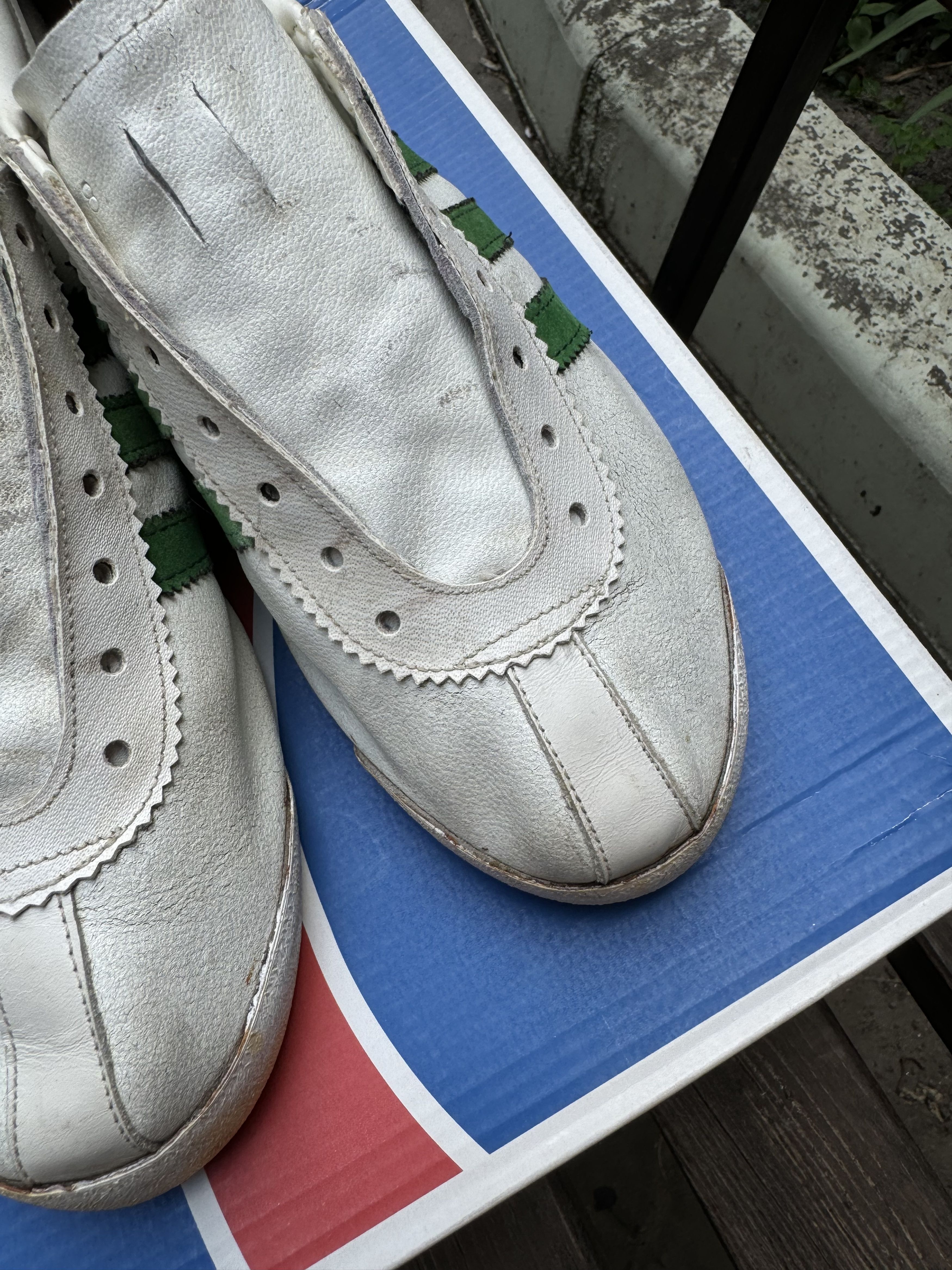Adidas × Vintage Vintage Adidas Record Leather Sneakers Made in France Sz 8 Size US 8.5 / EU 41-42 - 9 Thumbnail