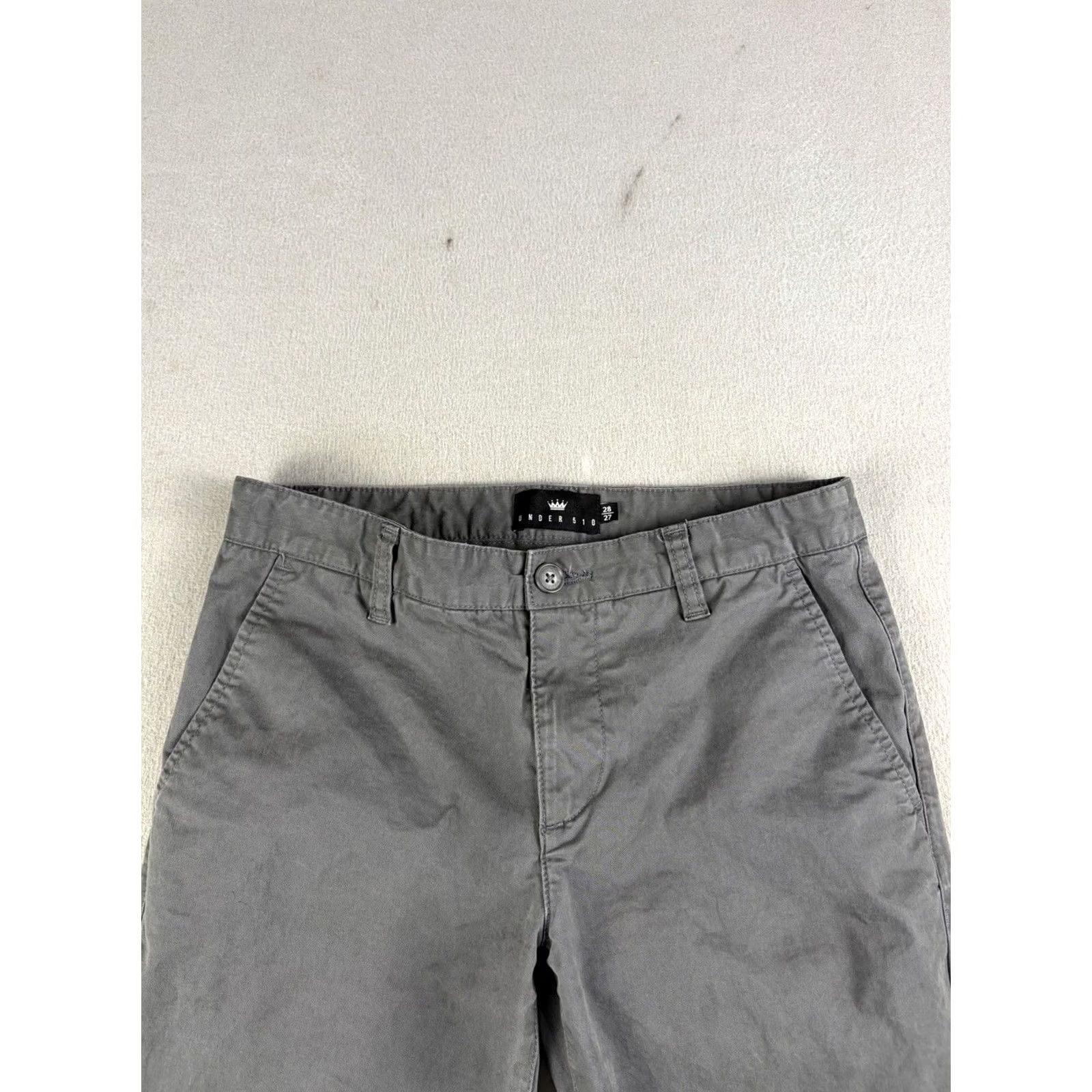 Vintage Under 510 Chino Pants Mens 28x27 Gray Tapered Stretch Workwear Casual U-510 Size US 28 / EU 44 - 4 Thumbnail
