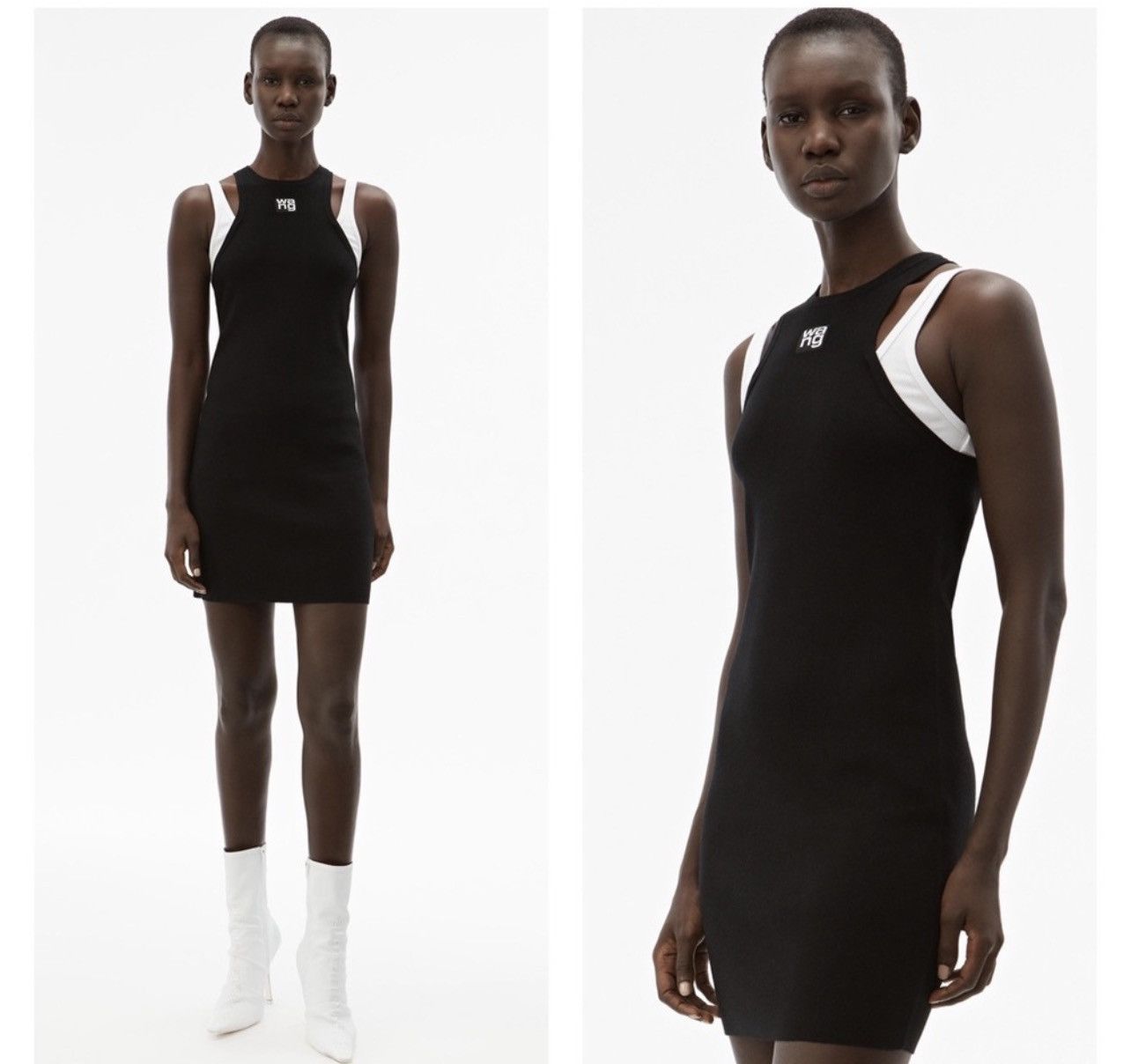 Alexander Wang T by Alexander Wang Black Ribbed Double Layer Tank Dress Size S / US 4 / IT 40 - 6 Thumbnail