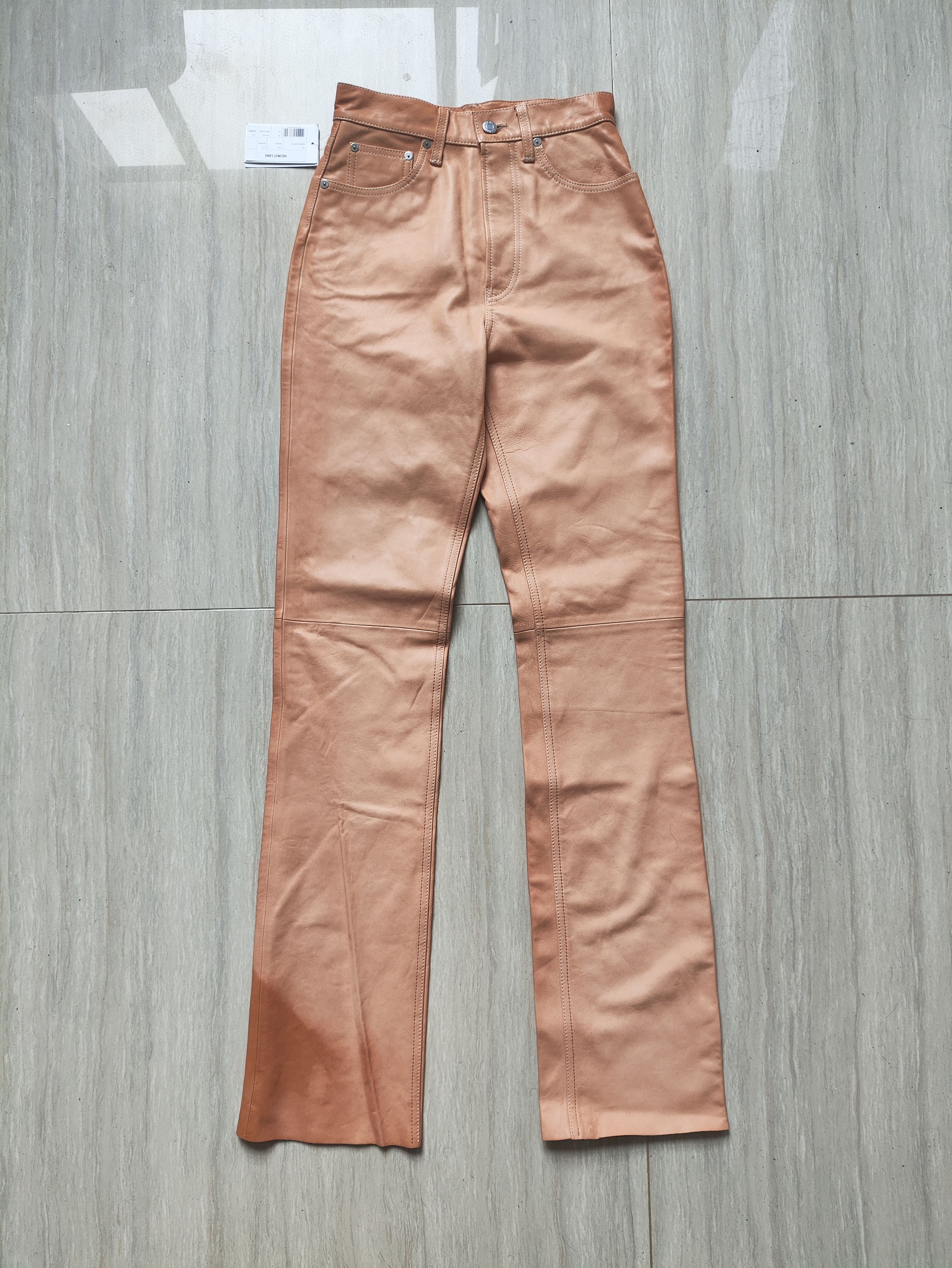 Helmut Lang Archive sunburn natural leather pants Size US 28 / EU 44 - 1 Thumbnail