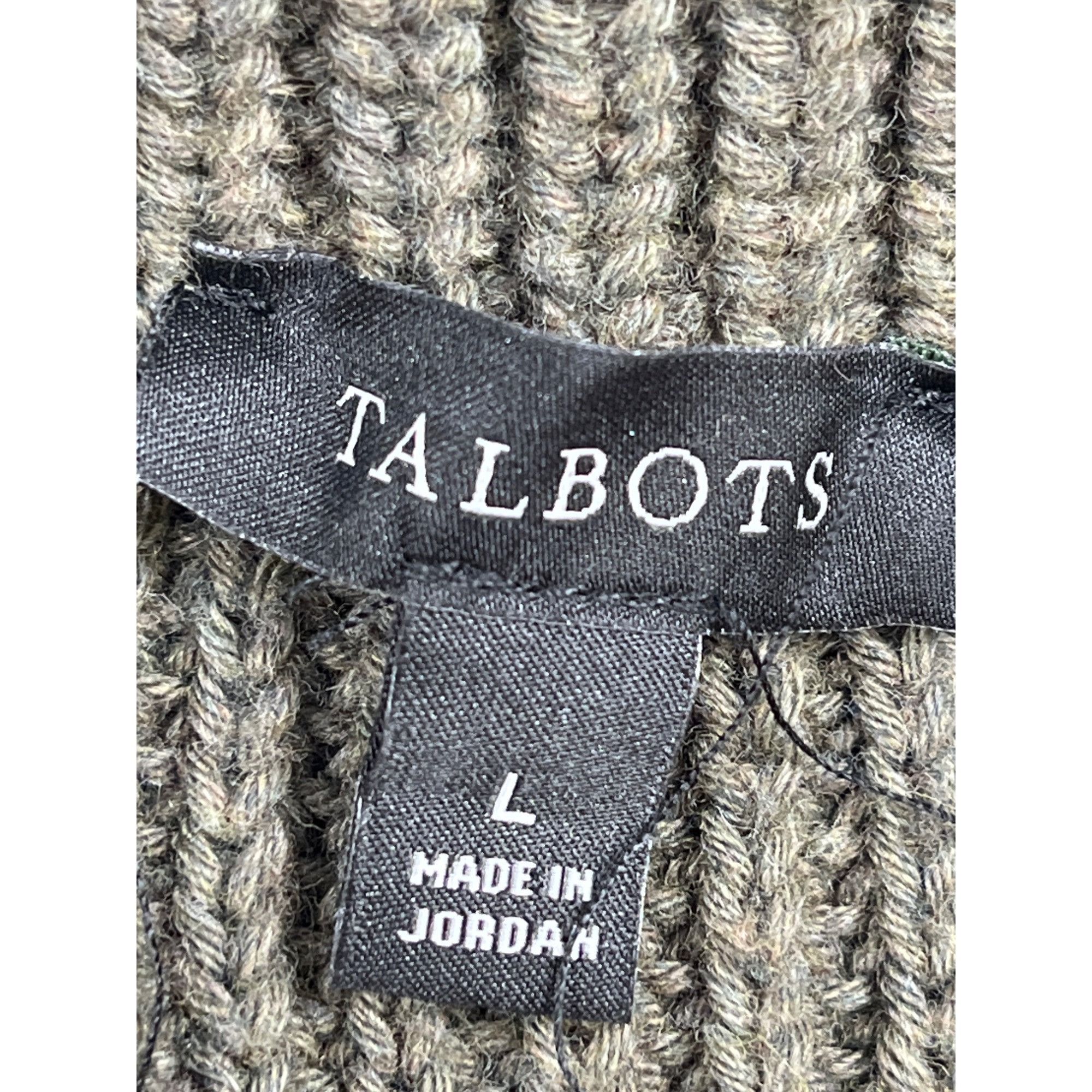 Talbots Talbots SKU 7692 Womens Olive Green Ribbed Knit Sweater Size Size L / US 10 / IT 46 - 9 Thumbnail