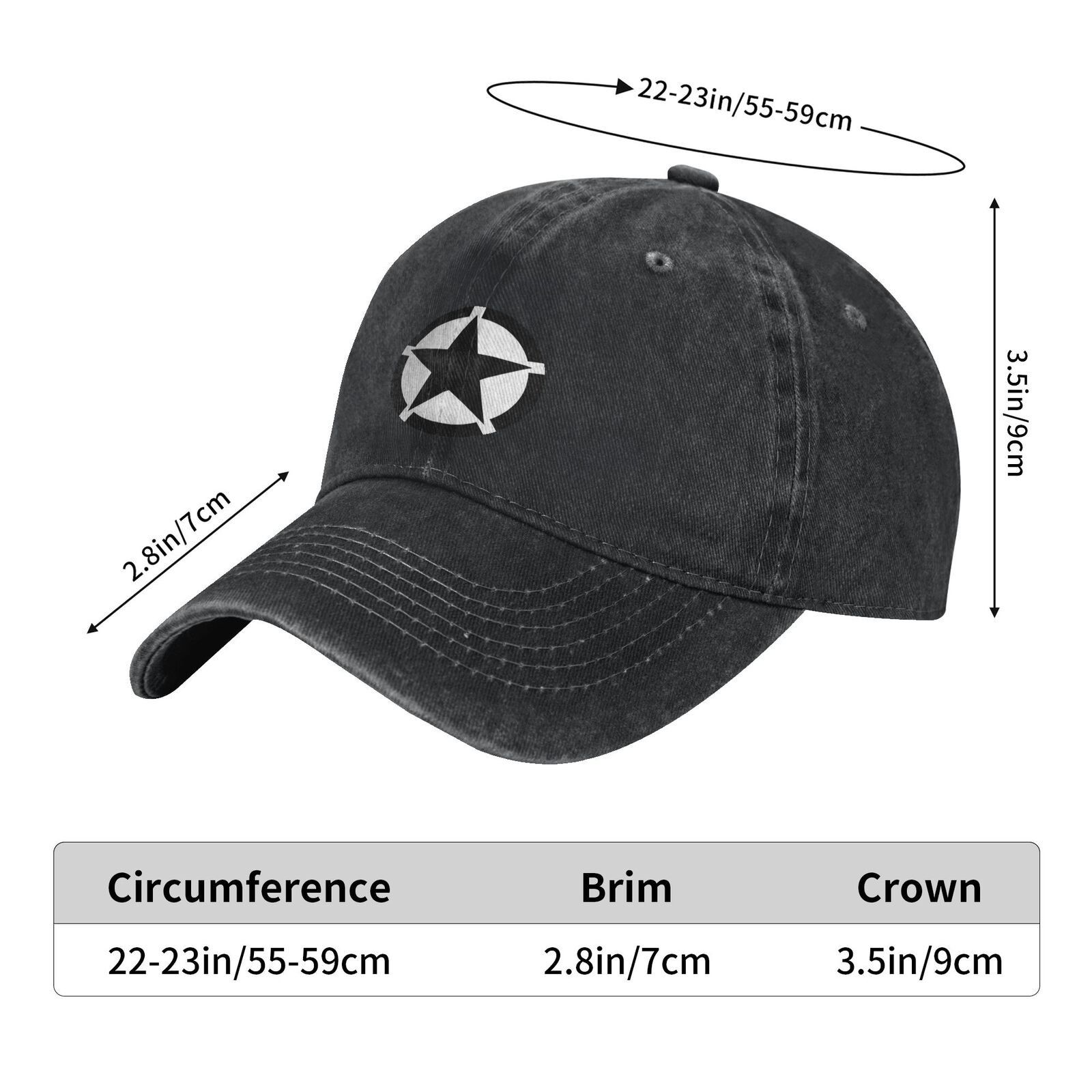 Jeep Jeep Adjustable Baseball Cap Golf Hat Original Classic Size ONE SIZE - 6 Thumbnail