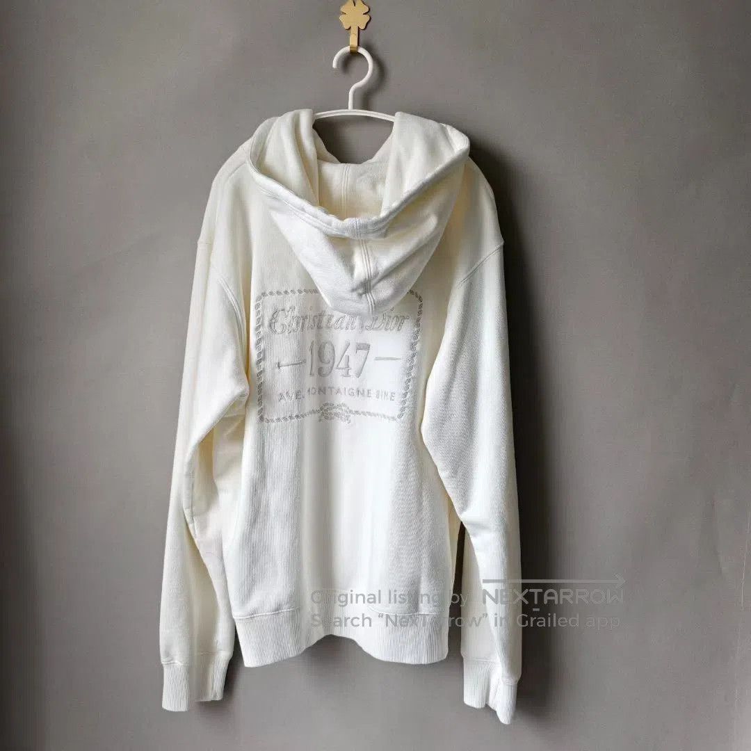 Dior Dior 1947 Embroidered Letter Beige Hoodie. Size US M / EU 48-50 / 2 - 2 Thumbnail