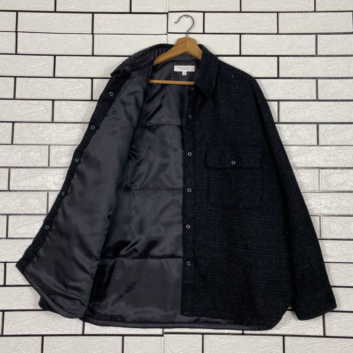 Japanese Brand Beauty & Youth United Arrow Wool Chore Jacket Issey Miyake Size US XL / EU 56 / 4 - 12 Thumbnail