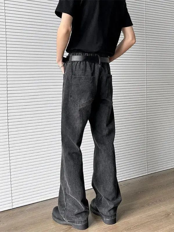 Japanese Brand Retro loose straight leg micro flared jeans Size US 32 / EU 48 - 5 Thumbnail