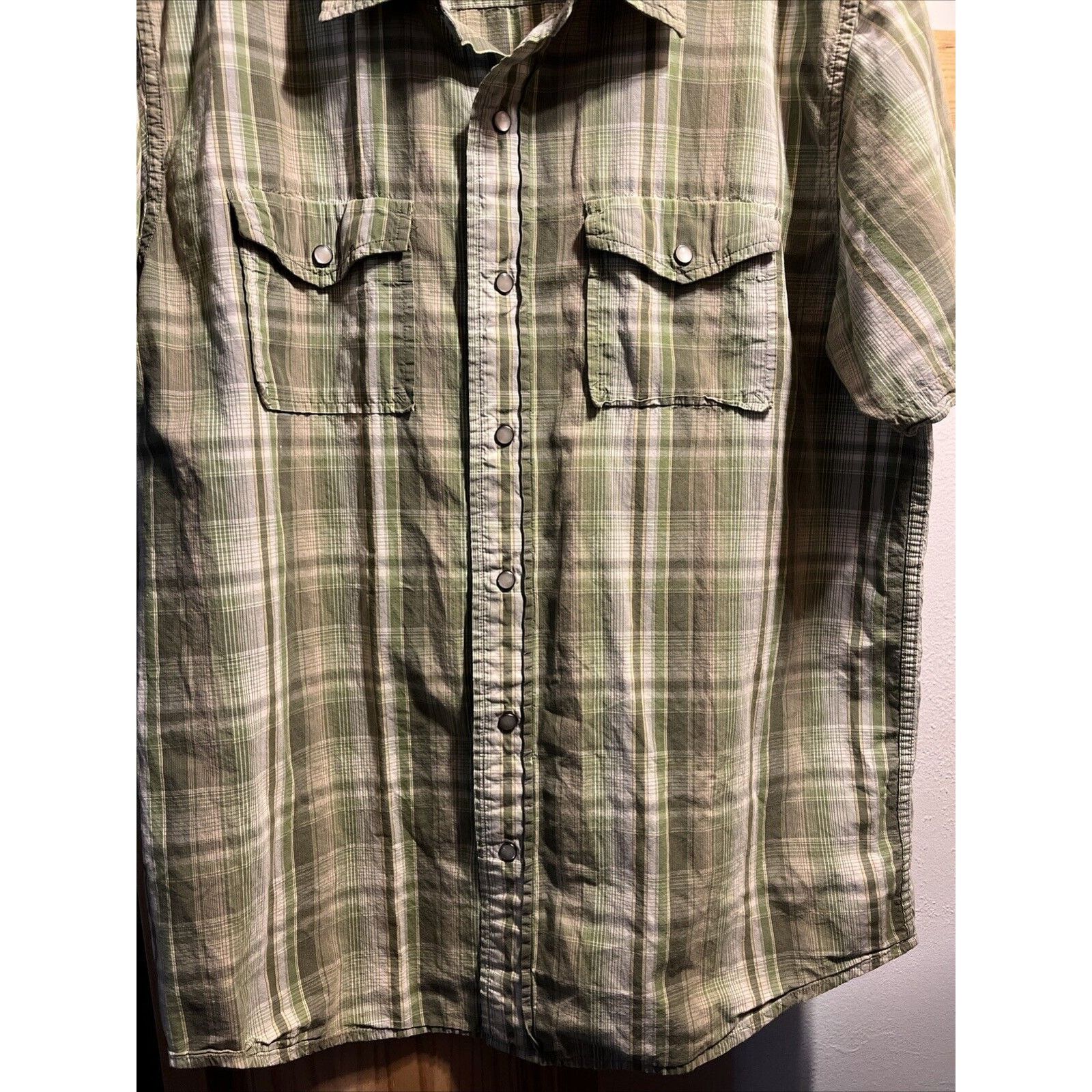 The North Face The North Face Men Shirt L Green Plaid Snap Button SS Hiking Size US L / EU 52-54 / 3 - 5 Thumbnail