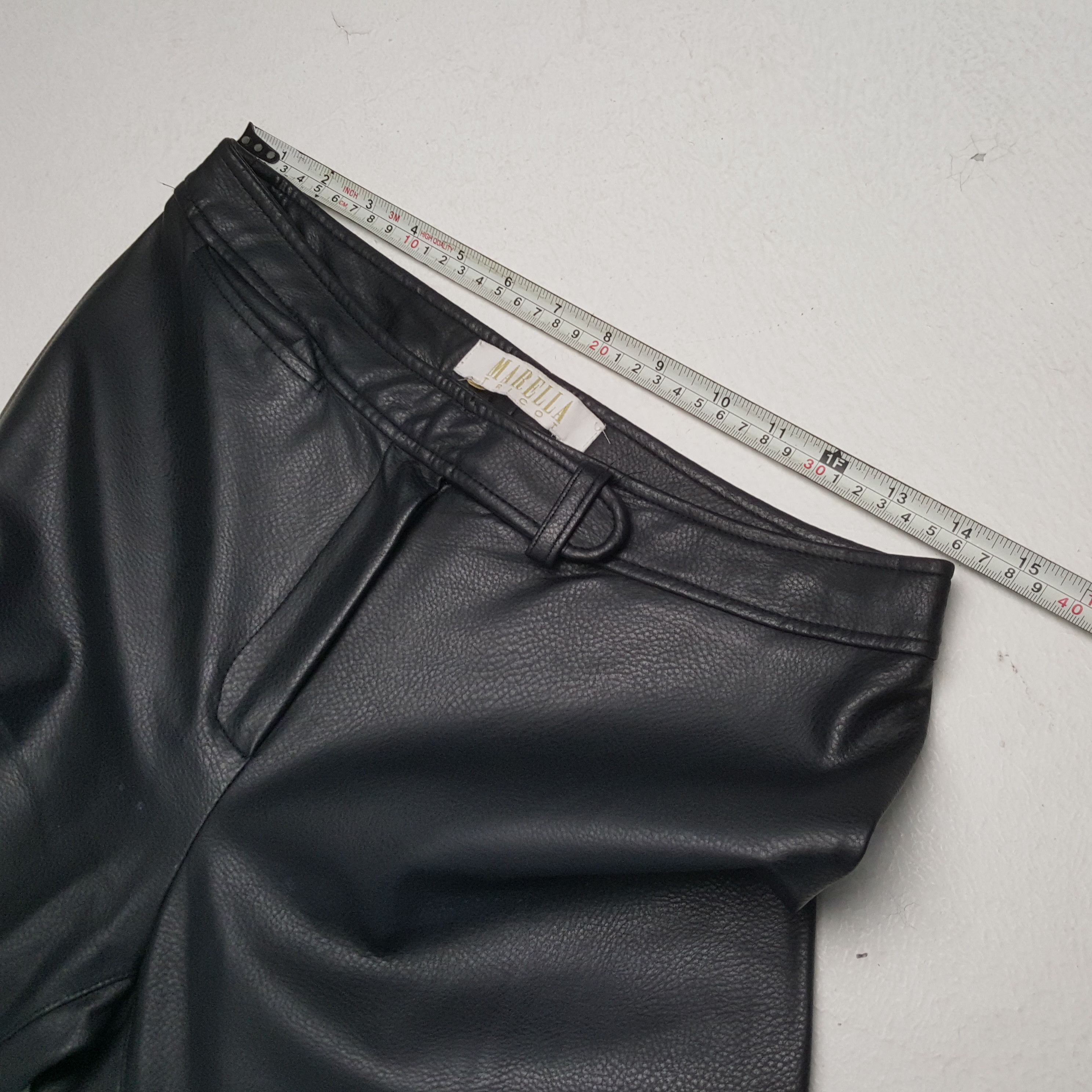 Marella × Vintage Vintage MARELLA TRICOT Italian Fashion Brand Leather Pants Size 28" / US 6 / IT 42 - 7 Thumbnail
