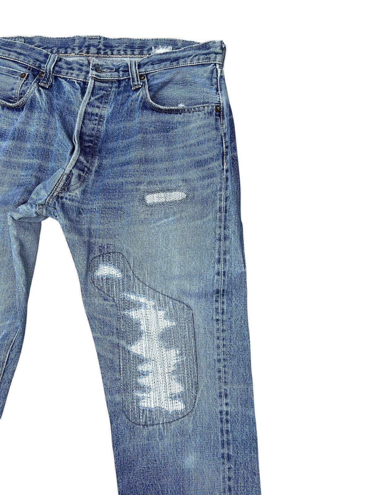 Sugar Cane Trashed Vintage Sugar Cane Distress Denim Selvedge Jeans Size US 33 - 11 Thumbnail