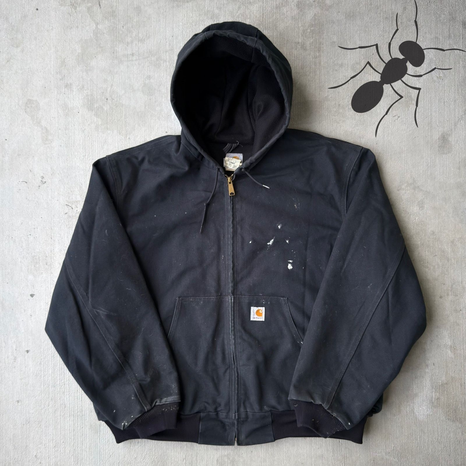 Carhartt × Vintage Carhartt J131 BLK black hooded work wear jacket Size US XXL / EU 58 / 5 - 1 Thumbnail