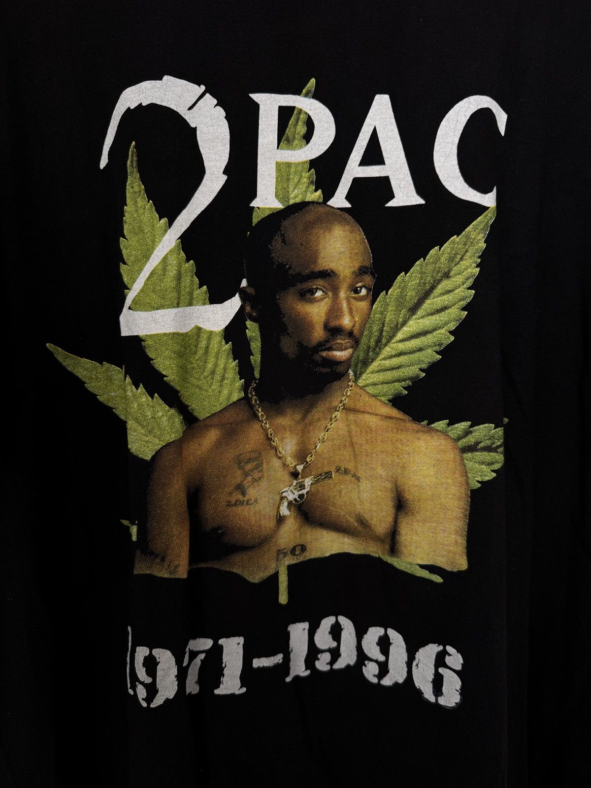 Band Tees × Rap Tees × Vintage Vintage 90's 2Pac Tupac Rap Tee Over Print T-Shirt Size US M / EU 48-50 / 2 - 3 Thumbnail