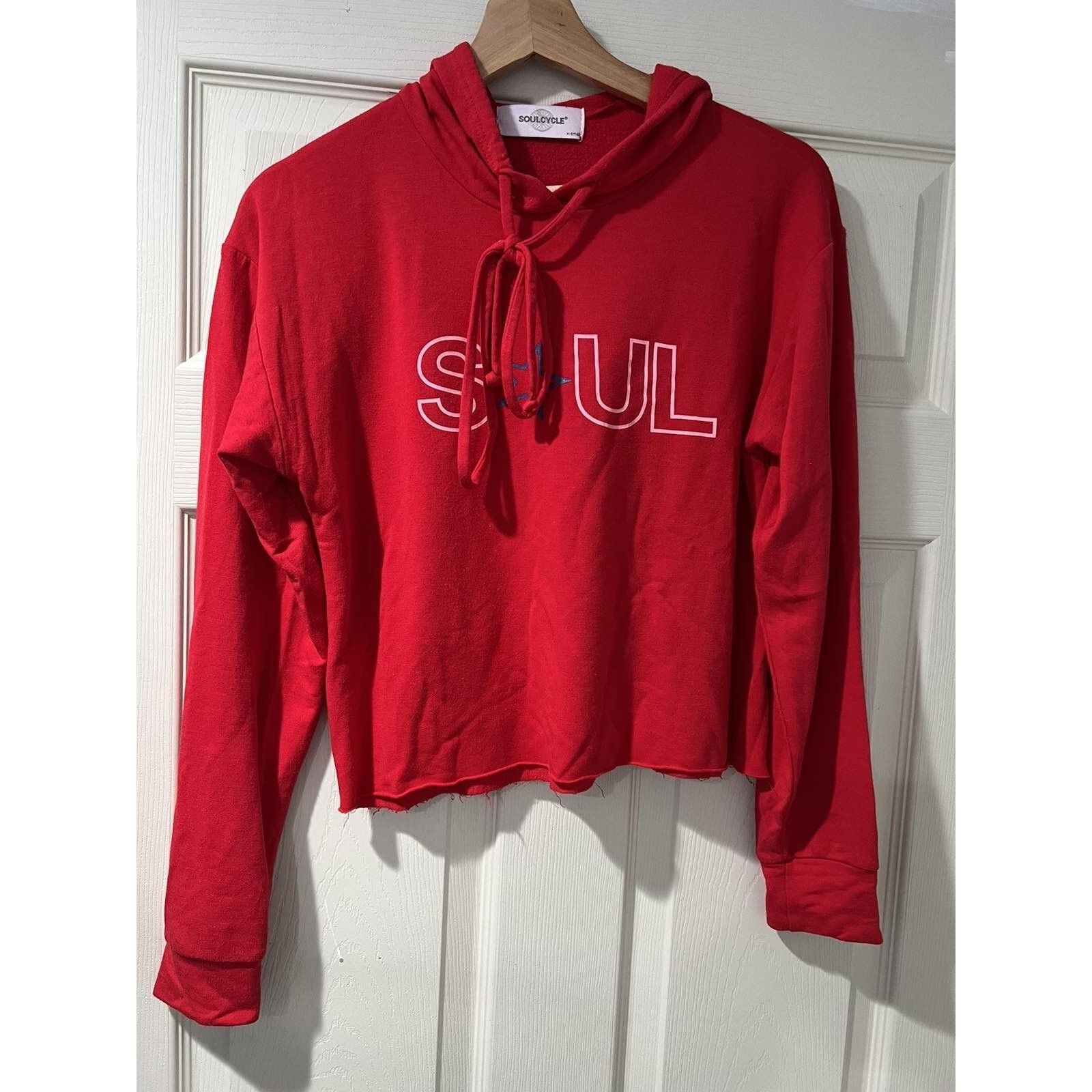 & Other Stories Soulcycle Cropped Long Graphic Hoodie Size X-Small A003293 Size XS / US 0-2 / IT 36-38 - 2 Thumbnail