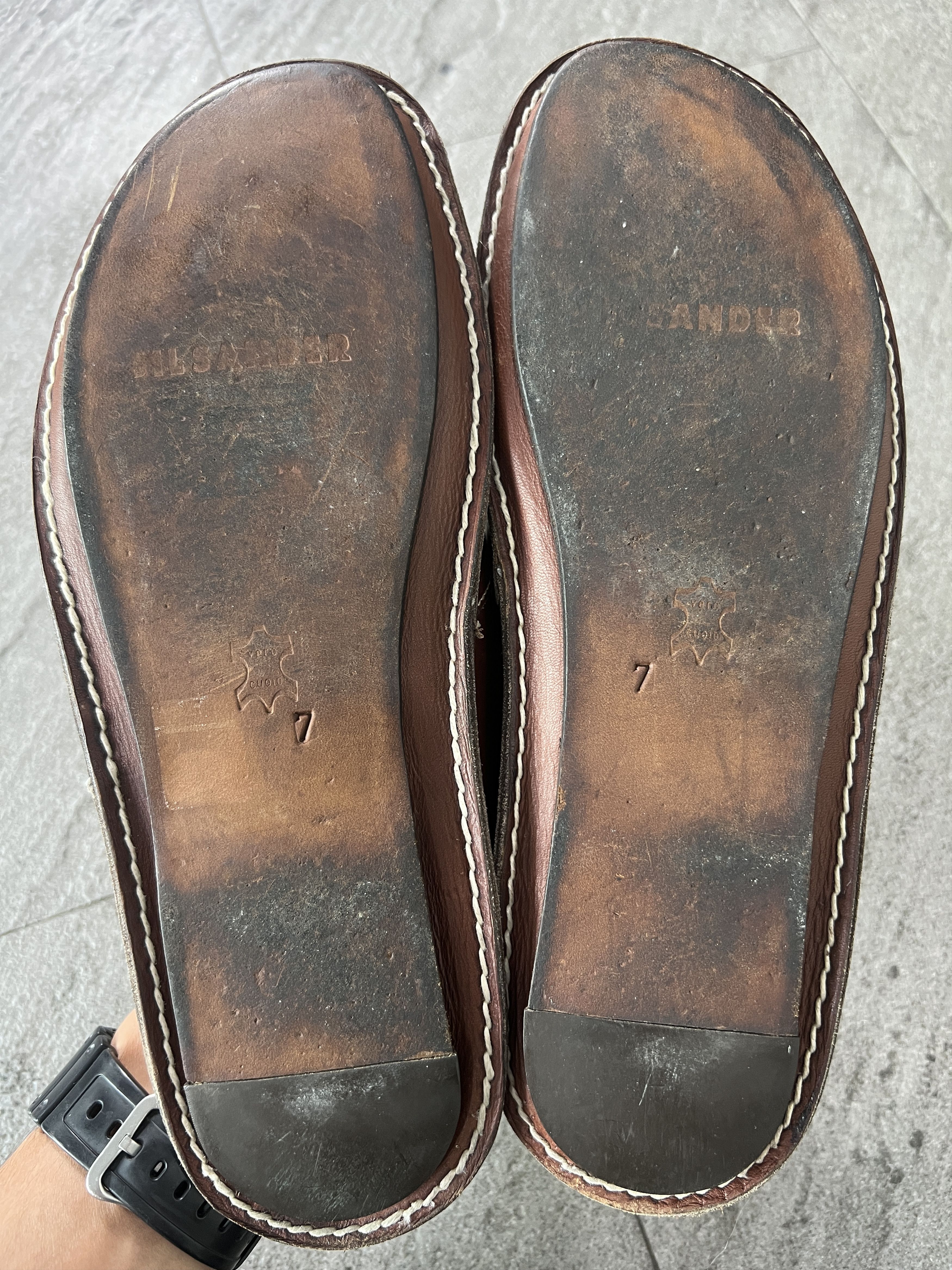 Jil Sander Jil Sander Brown Leather Slip On Loafers Size 7 Size US 7 / EU 40 - 9 Thumbnail