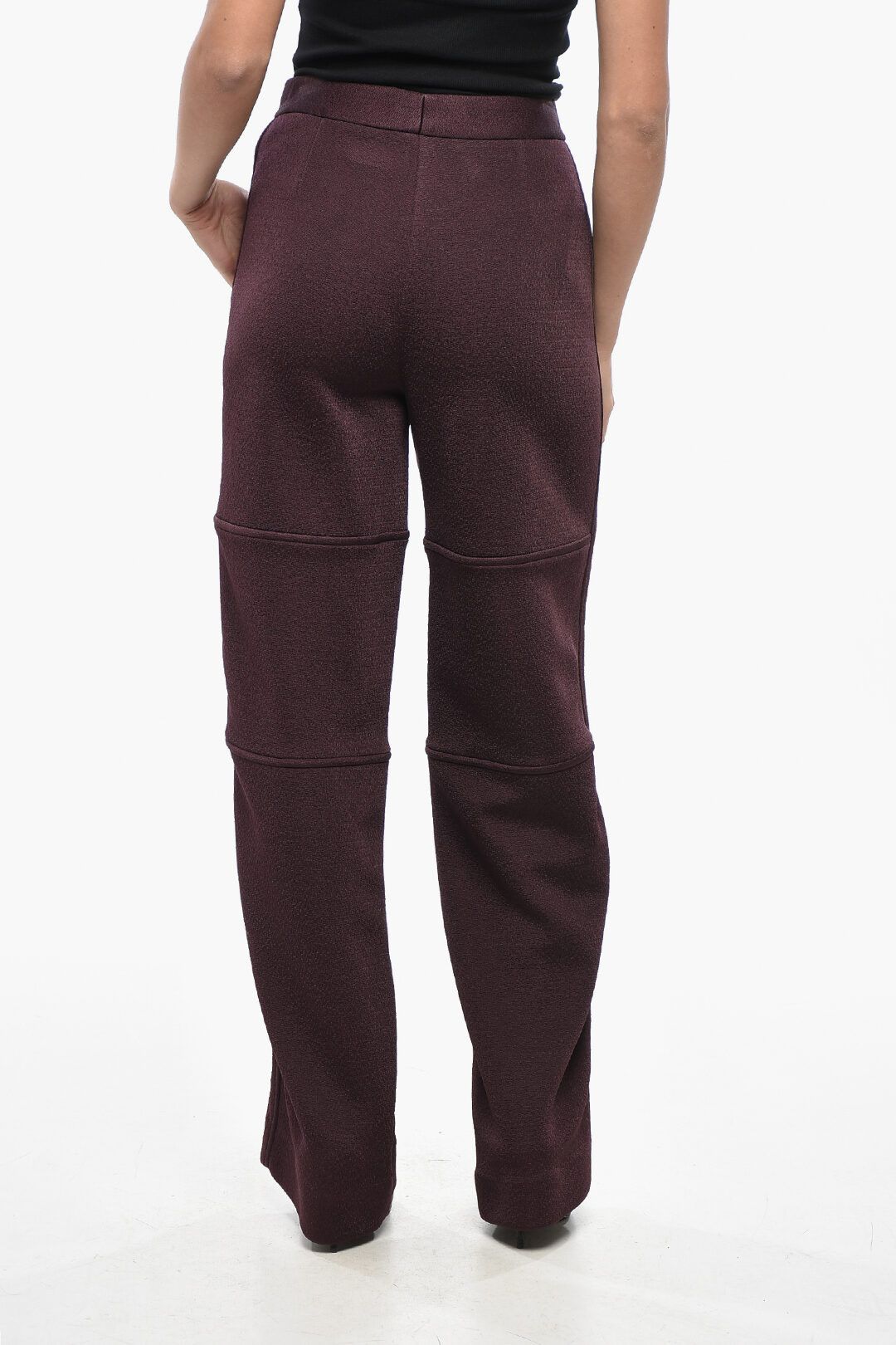 Jil Sander og1mm1225 Viscose Plum Pant in Purple Size 27" / US 4 / IT 40 - 2 Thumbnail