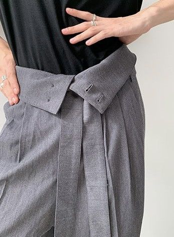 Japanese Brand × Vintage Cleanfit retro folded flap high waisted pleated pants Size US 28 / EU 44 - 6 Thumbnail