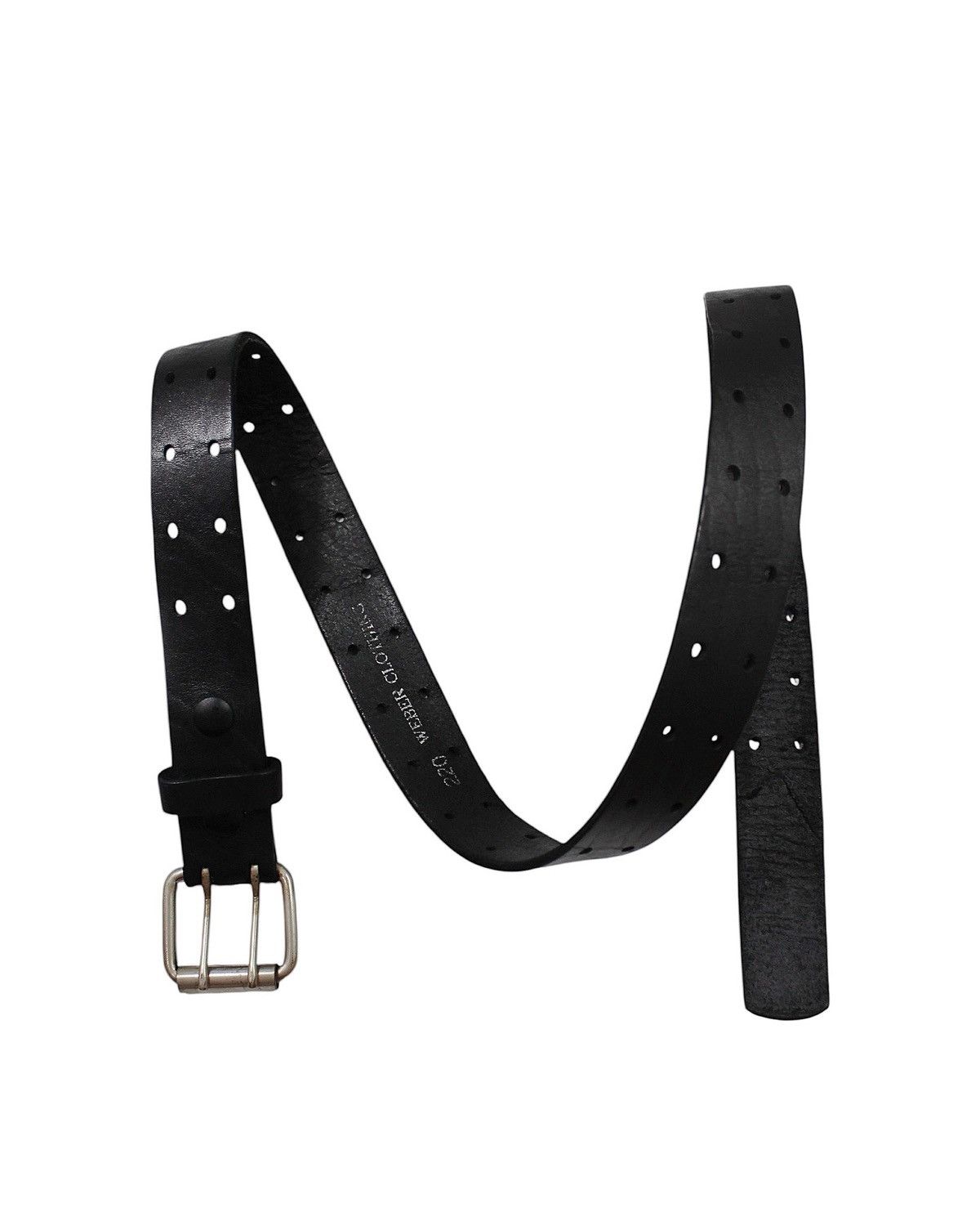 Vintage 2000S WEBER CLOTHING BLACK LEATHER DOUBLE PRONG BELT Size ONE SIZE - 1 Thumbnail