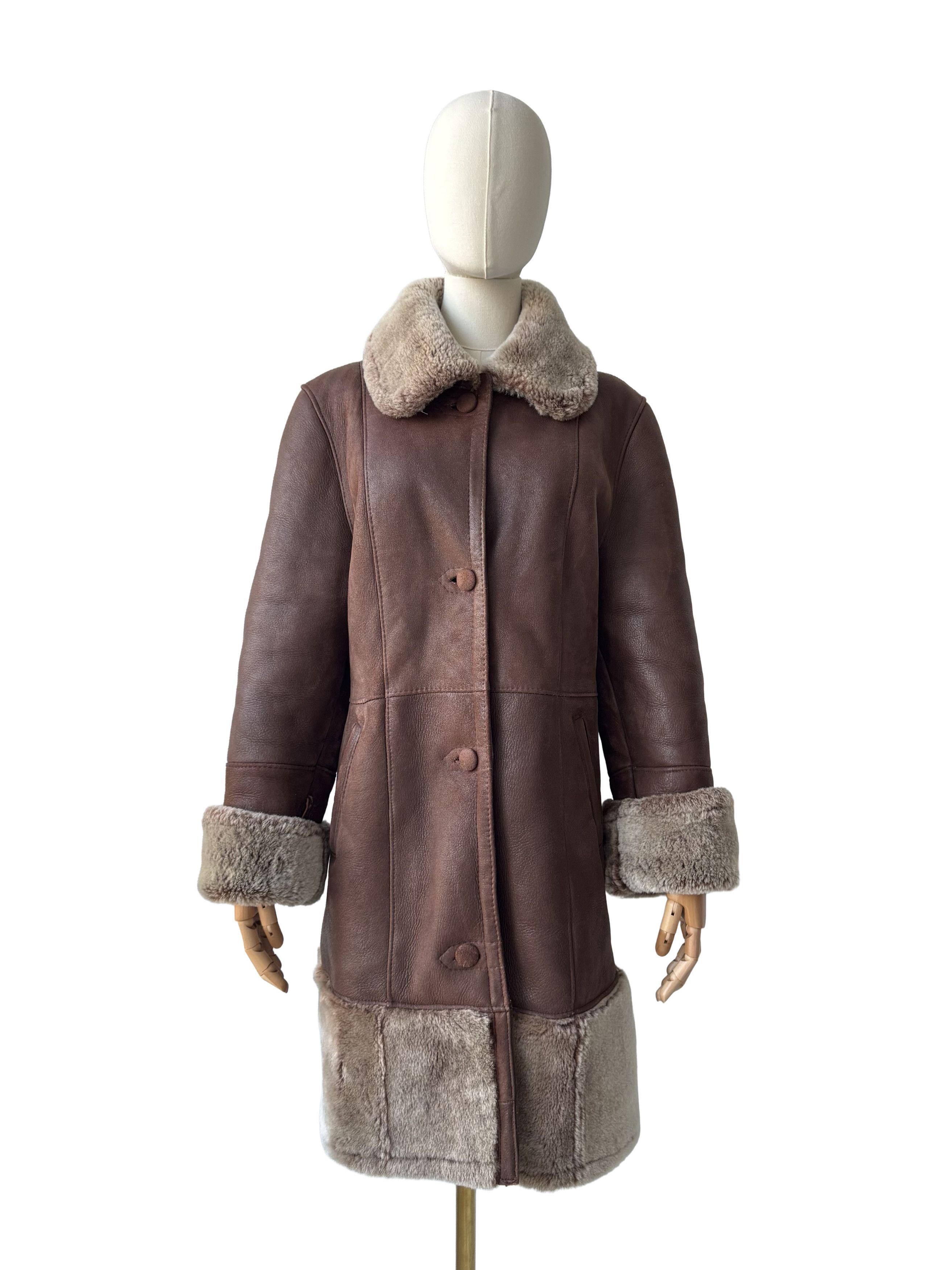 Vintage Vintage Real Sheepskin Coat Size L / US 10 / IT 46 - 2 Thumbnail