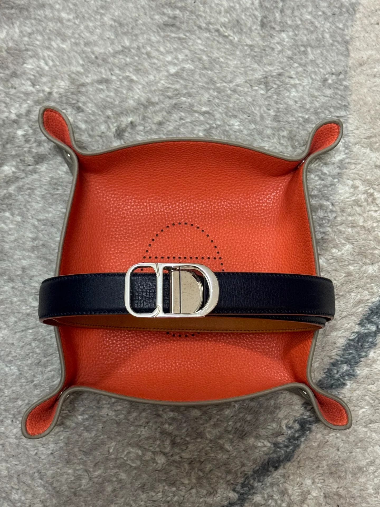 Dior Diorhomme Reversible CD Buckle Leather Belt Size ONE SIZE - 1 Thumbnail