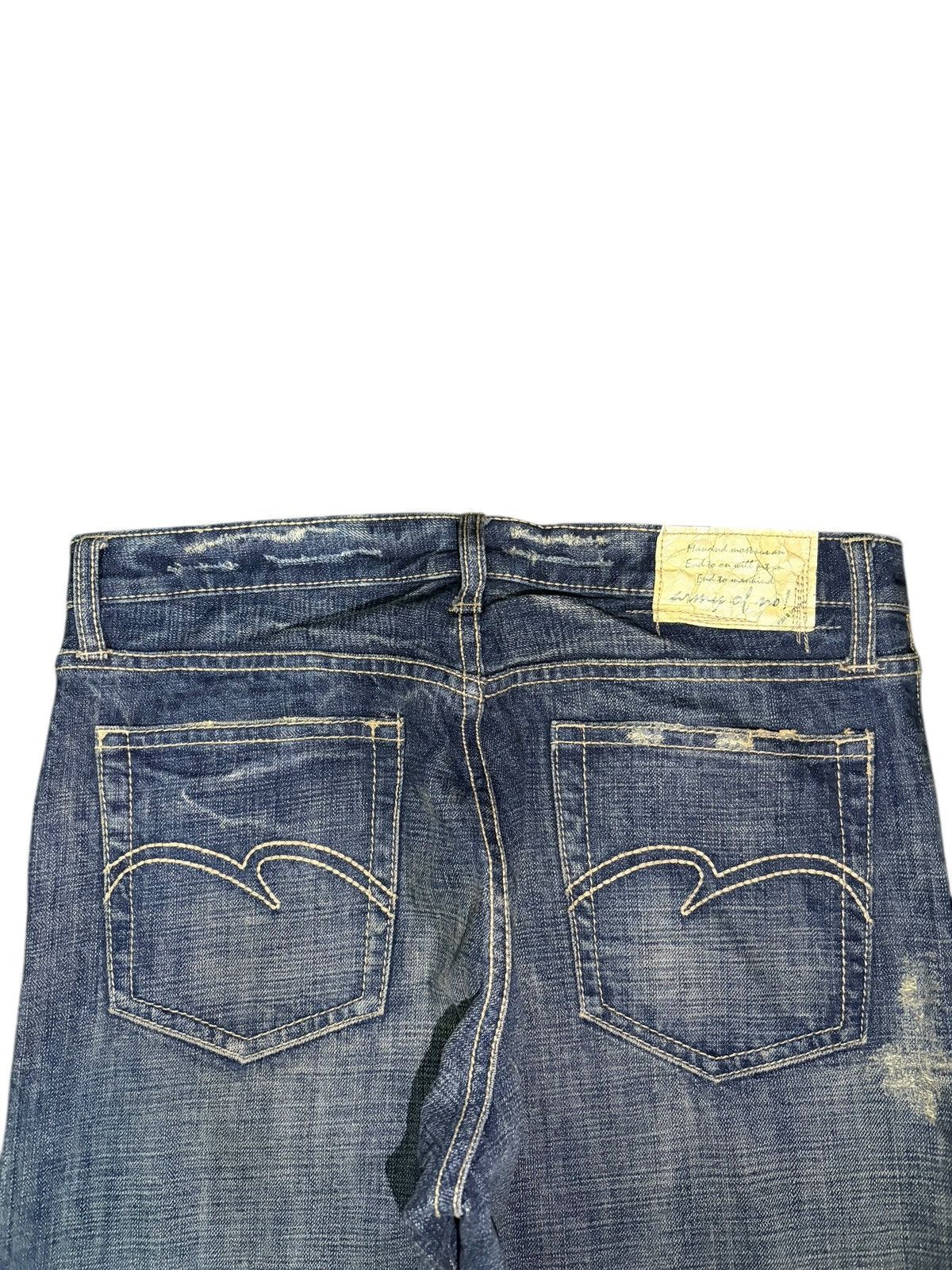 Edwin Vintage Japanese Brand Mud Wash Distress Selvedge Jeans Size US 31 - 4 Thumbnail