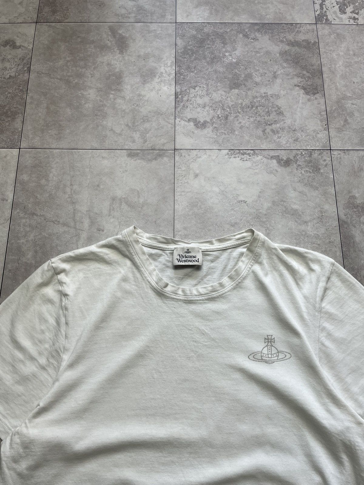 Vintage × Vivienne Westwood Vivienne Westwood Anglomania White Small Orb Logo T-shirt XL Size US XL / EU 56 / 4 - 5 Thumbnail