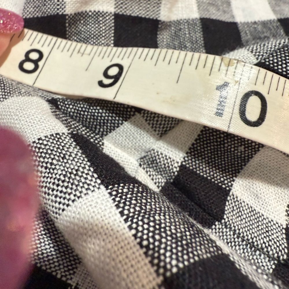 Other NWOTJ crew size 4, black-and-whitel gingham linen shorts Size 27" / US 4 / IT 40 - 5 Thumbnail